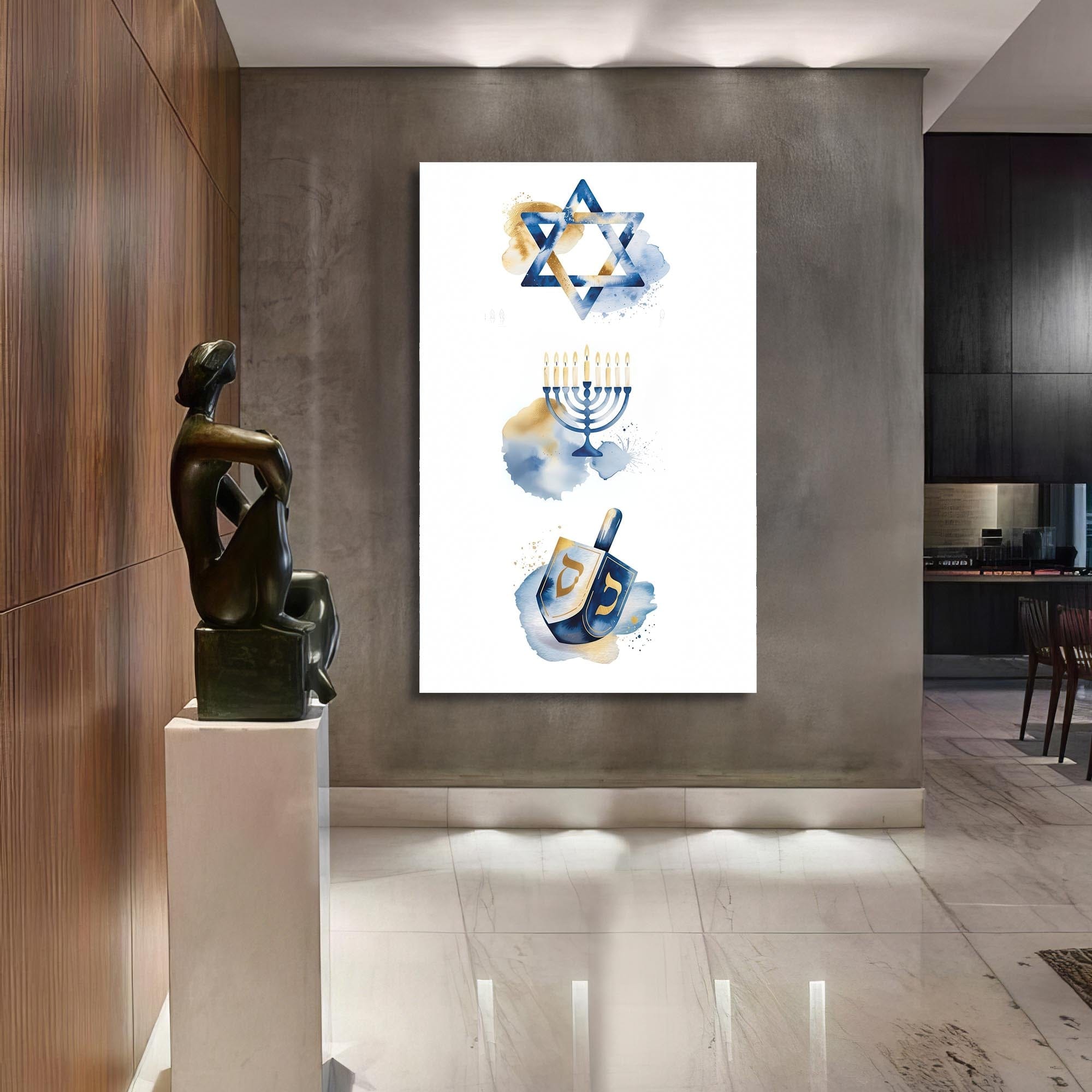 Artronauts Glass Print Sacred Symbols- Judaism Tempered Glass Wall Art
