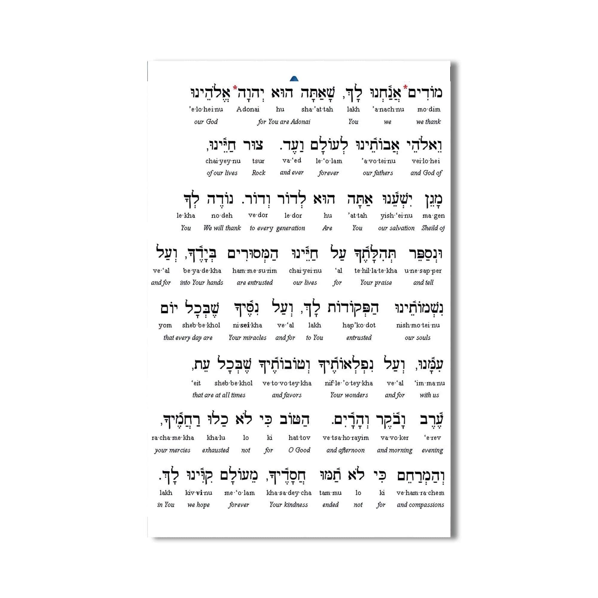 Artronauts Glass Print Modeh Ani- Judaism Tempered Glass Wall Art