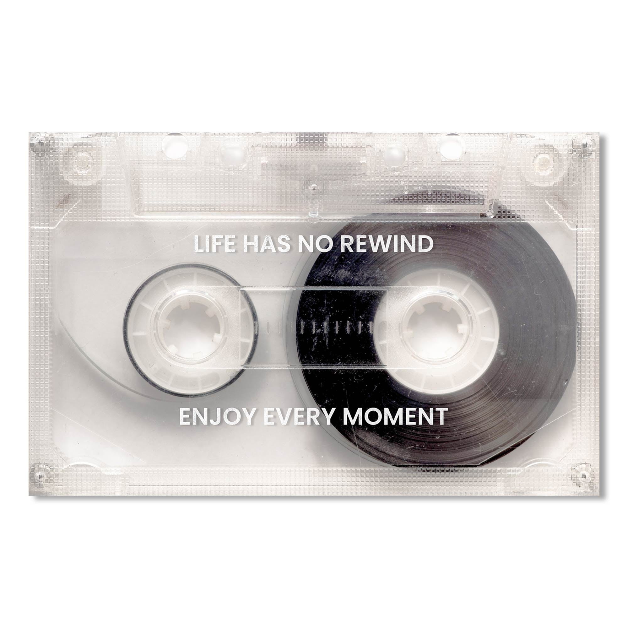 Artronauts Glass Print No Rewind - Tempered Glass Wall Art