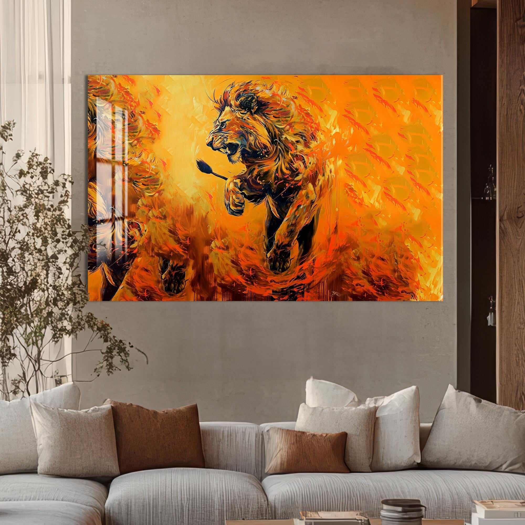 Artronauts Glass Print Blaze Runner – Animal Tempered Glass Wall Art