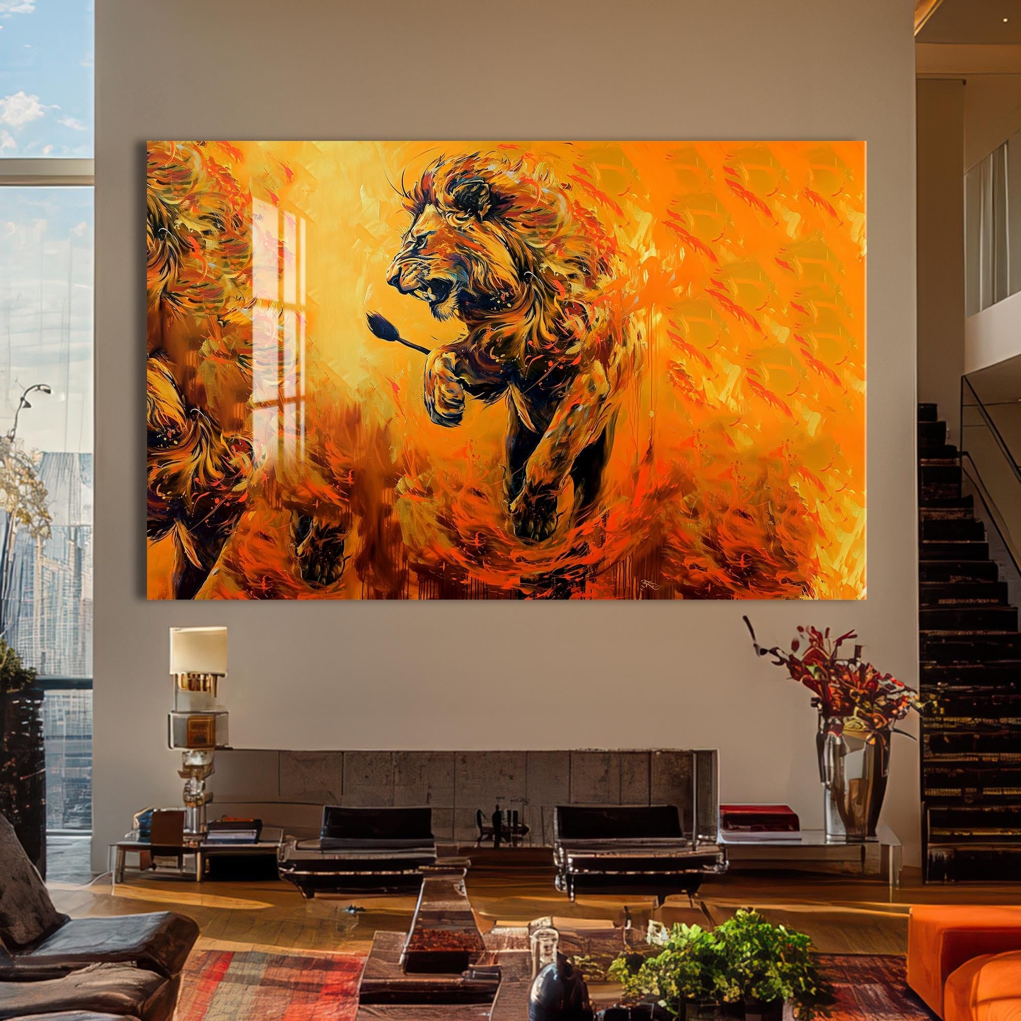 Artronauts Glass Print Blaze Runner – Animal Tempered Glass Wall Art