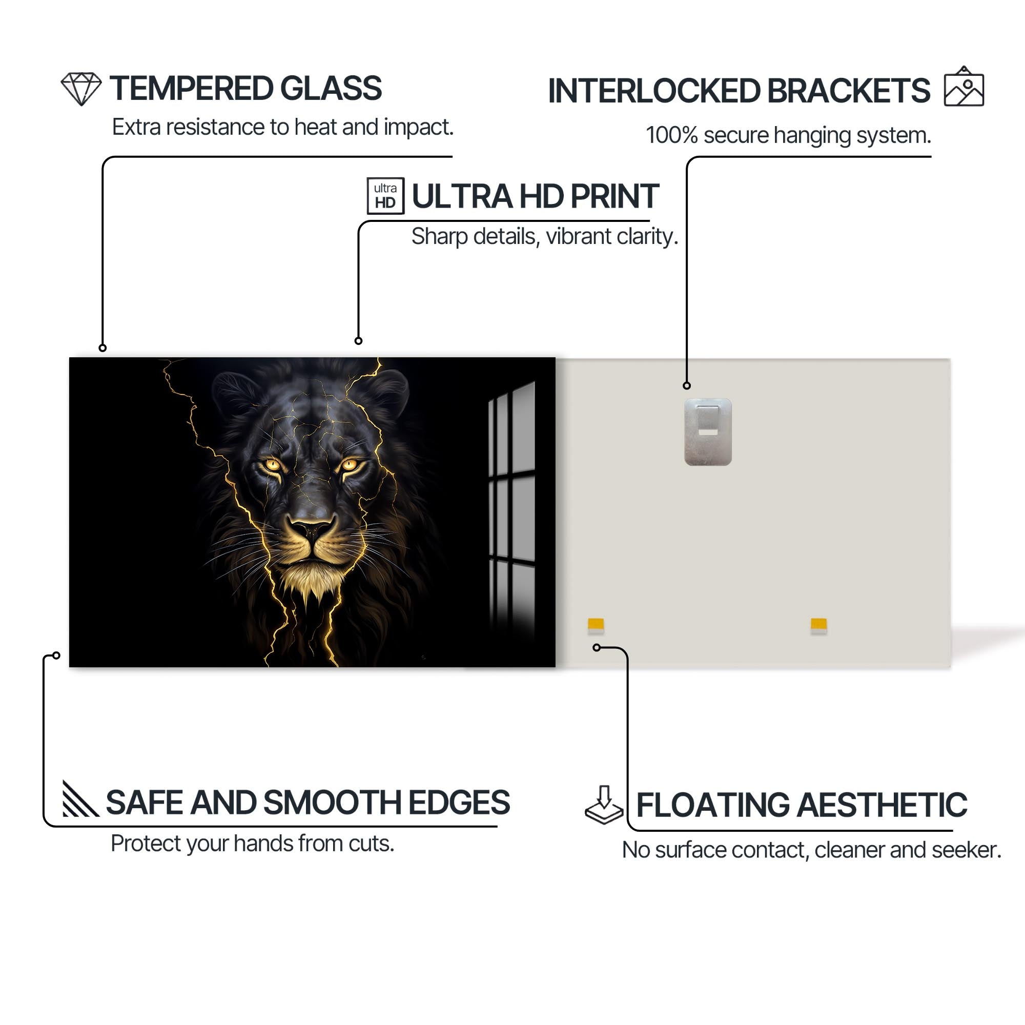 Storm King – Animal Tempered Glass Wall Art