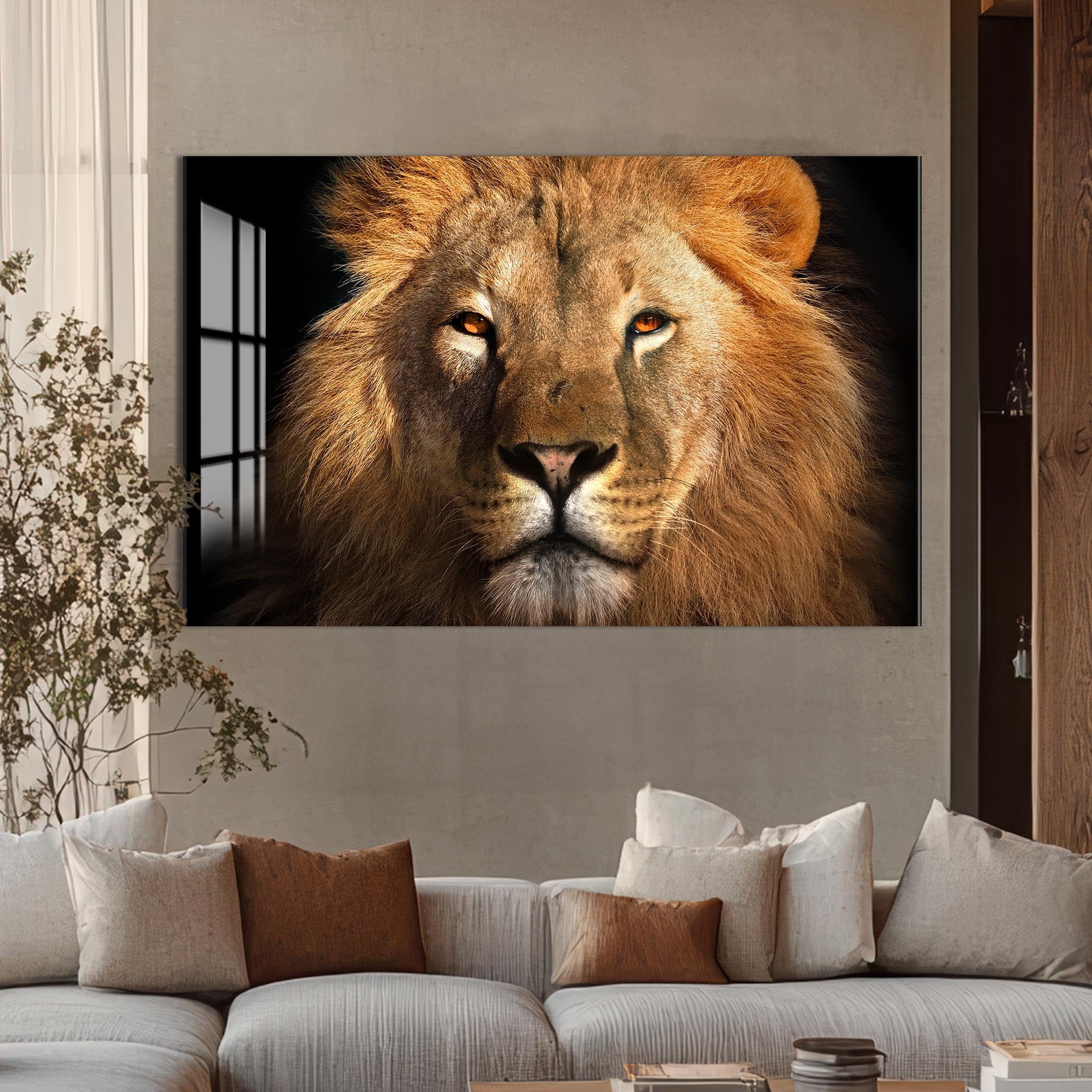 Artronauts Glass Print Arctic Spectrum Lion – Animal Tempered Glass Wall Art