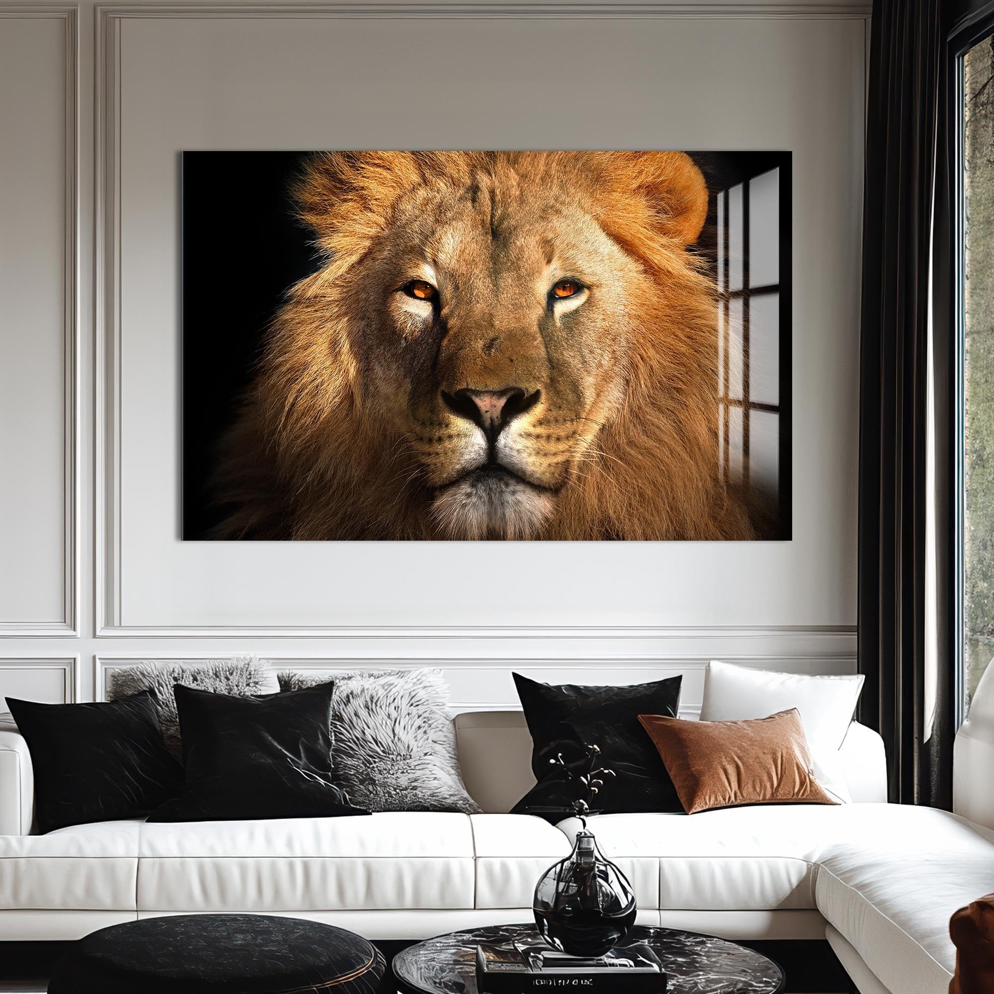 Artronauts Glass Print Arctic Spectrum Lion – Animal Tempered Glass Wall Art