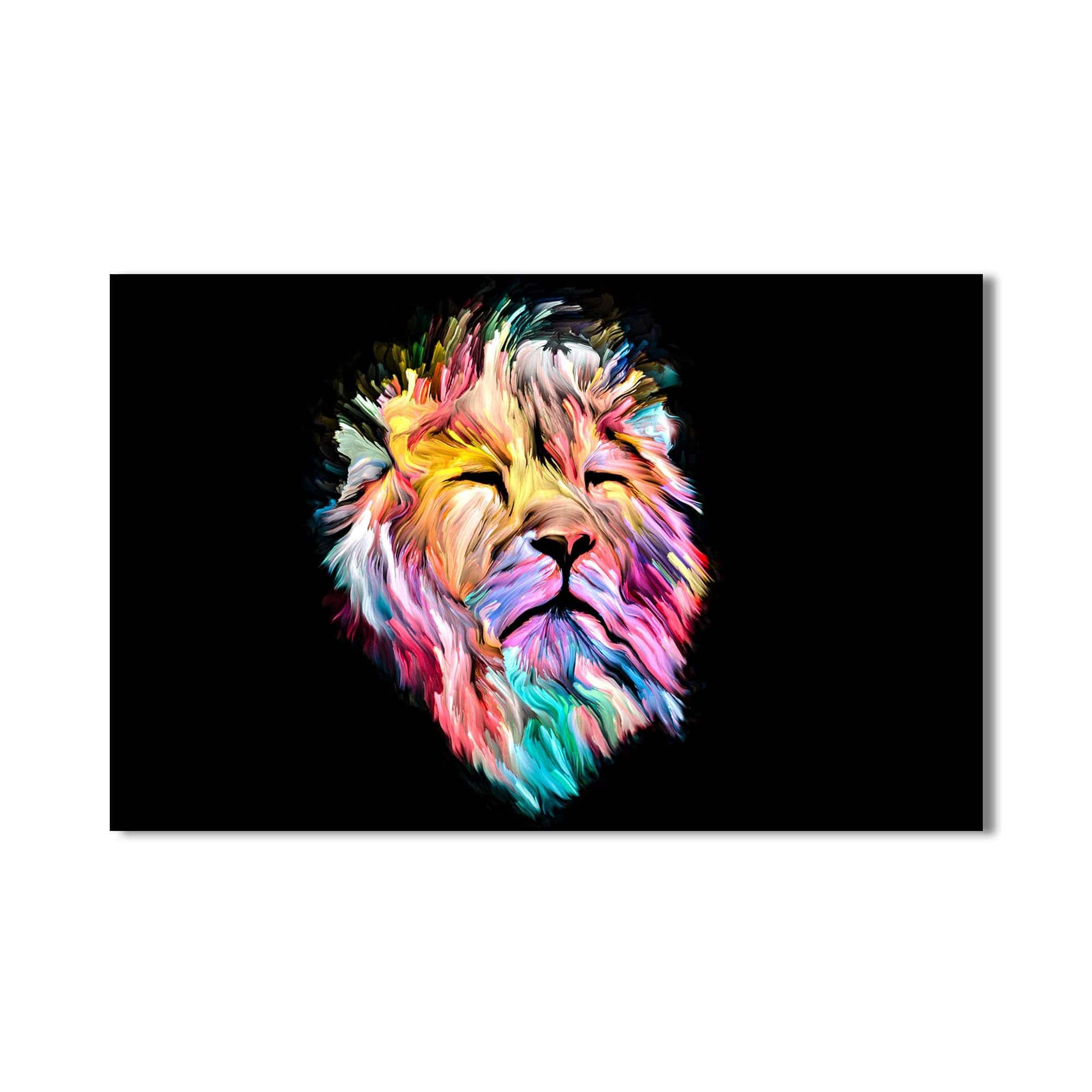 Artronauts Glass Print Cosmic Light Lion – Animal Tempered Glass Wall Art