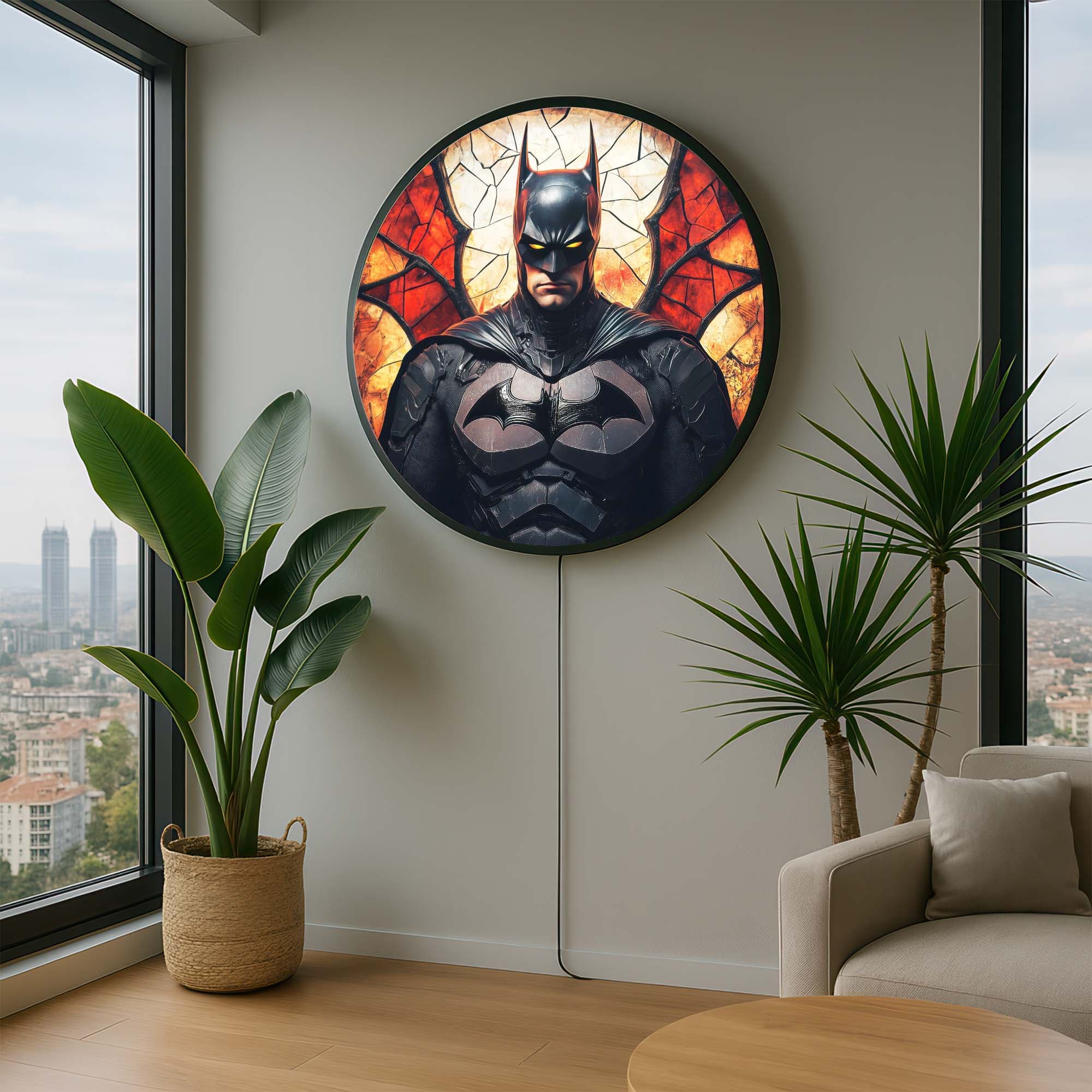 Artronauts Glass Print Shadow Guardian - Backlit Tempered Glass Wall Art