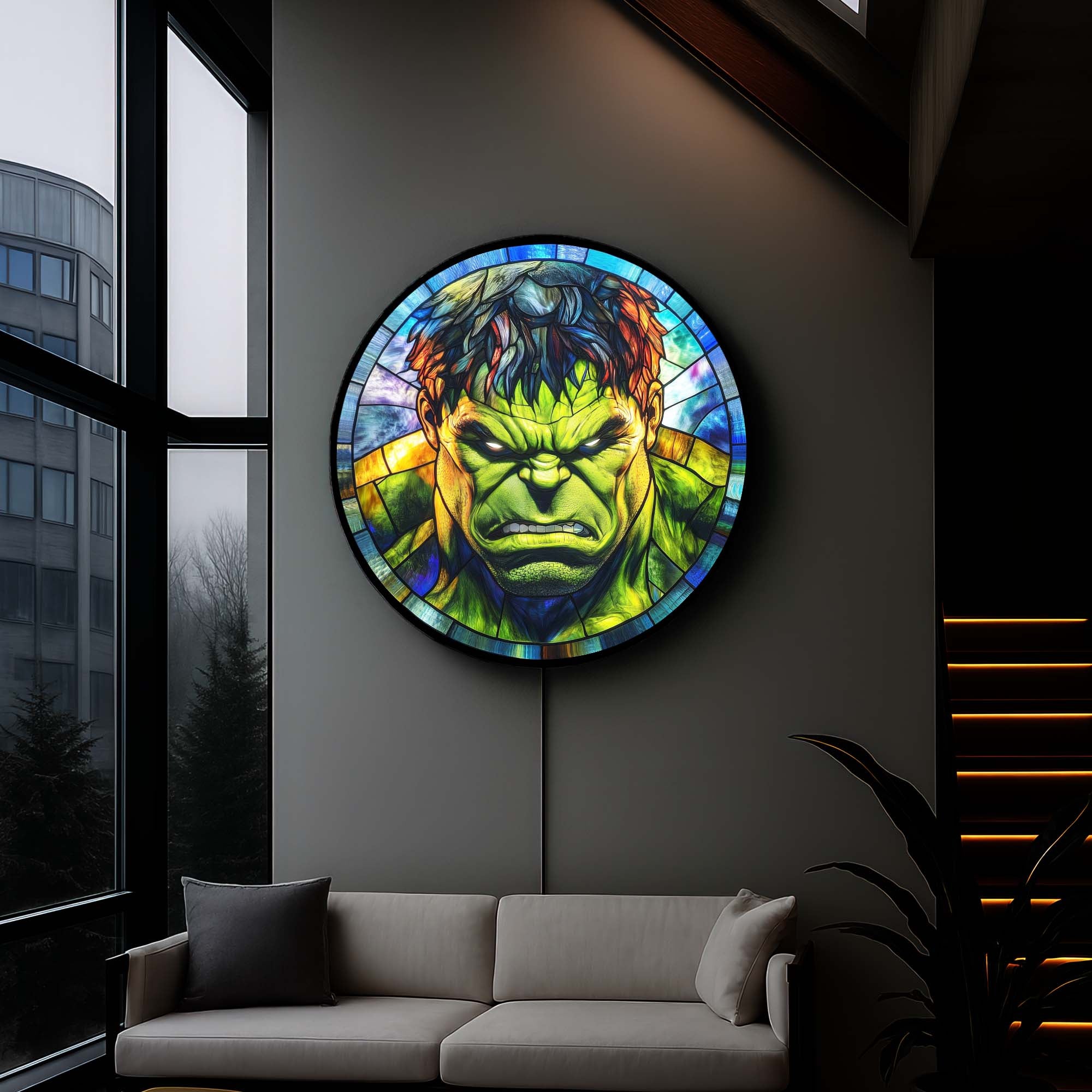 Verdant Giant - Backlit Tempered Glass Wall Art