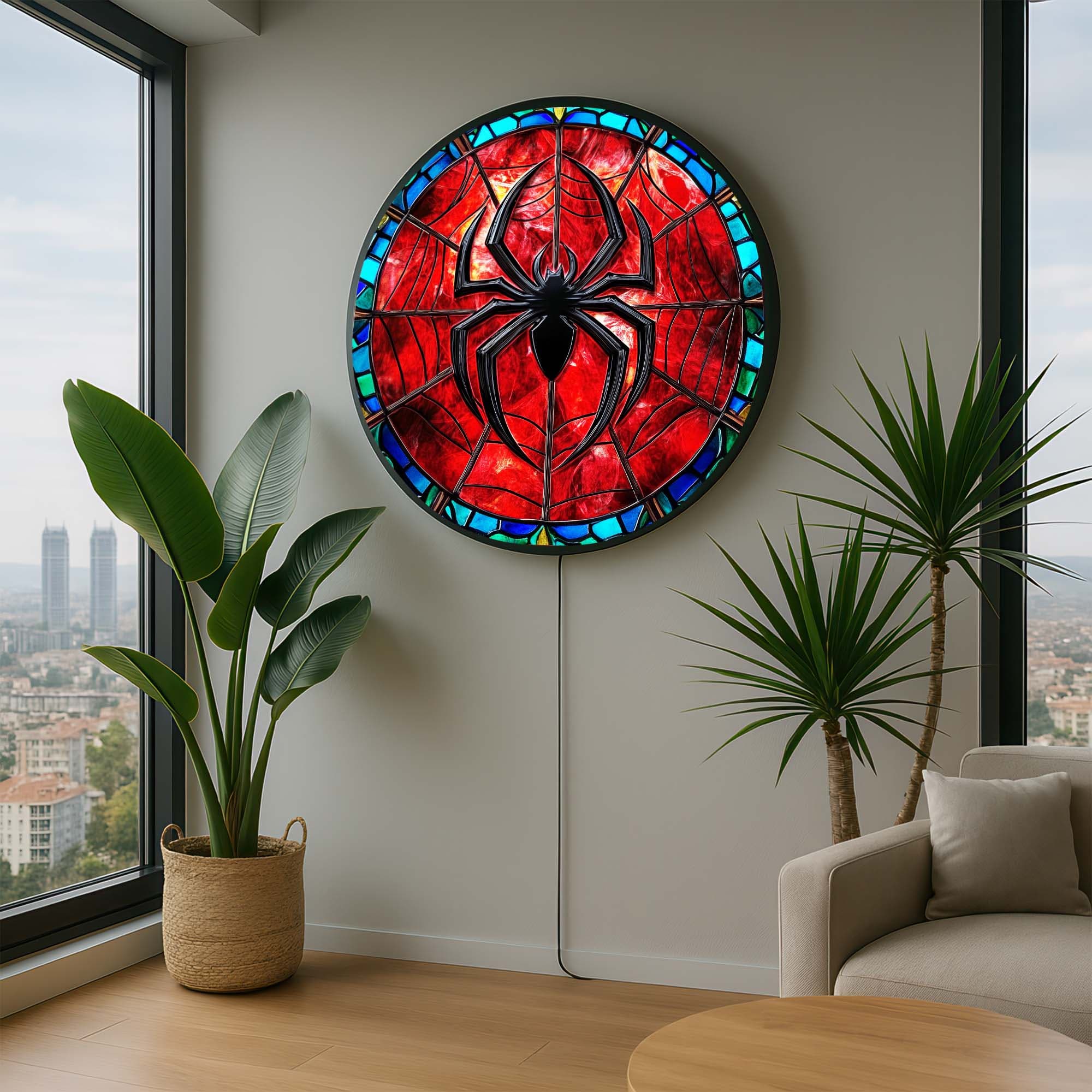 Artronauts Glass Print Spider - Backlit Tempered Glass Wall Art