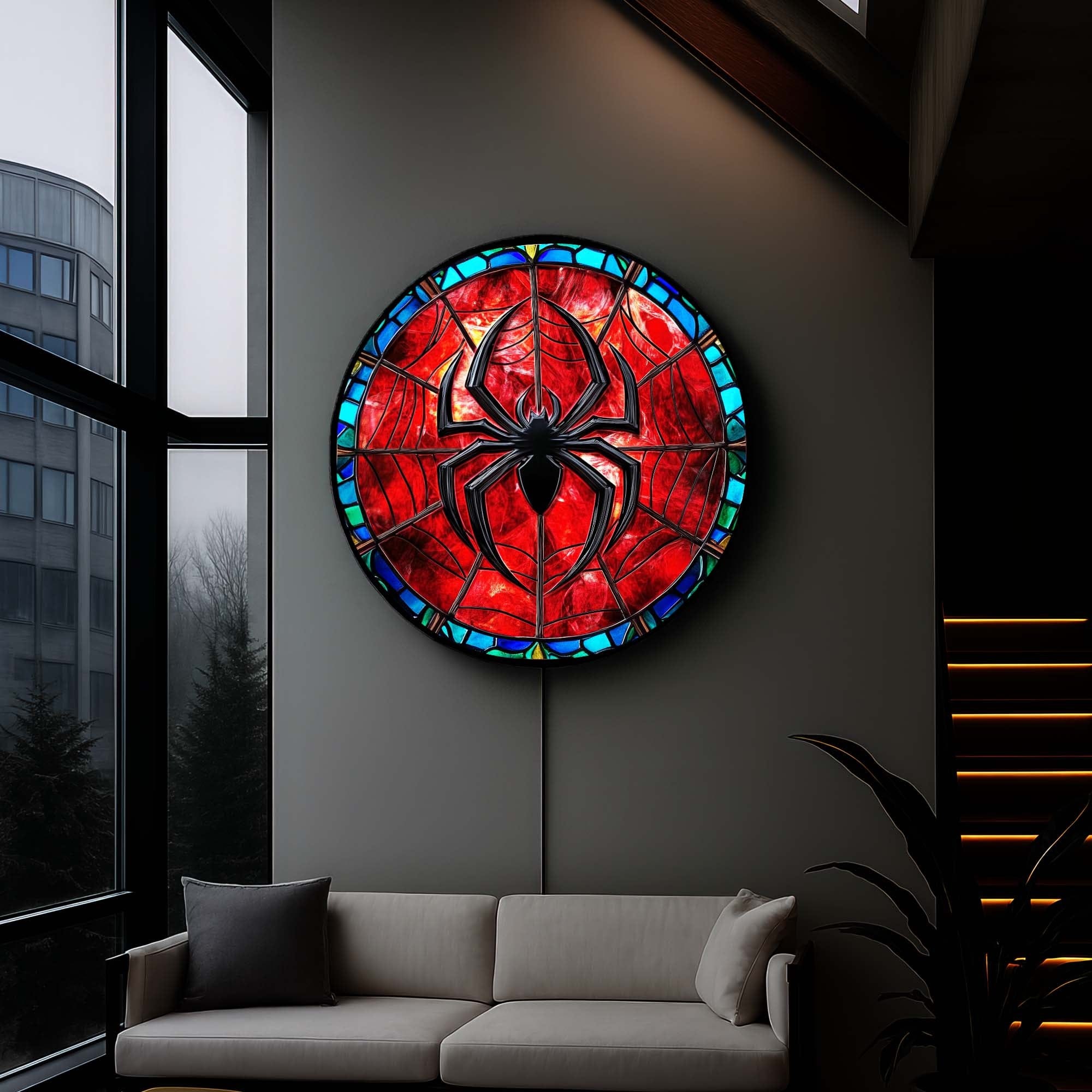 Artronauts Glass Print Spider - Backlit Tempered Glass Wall Art