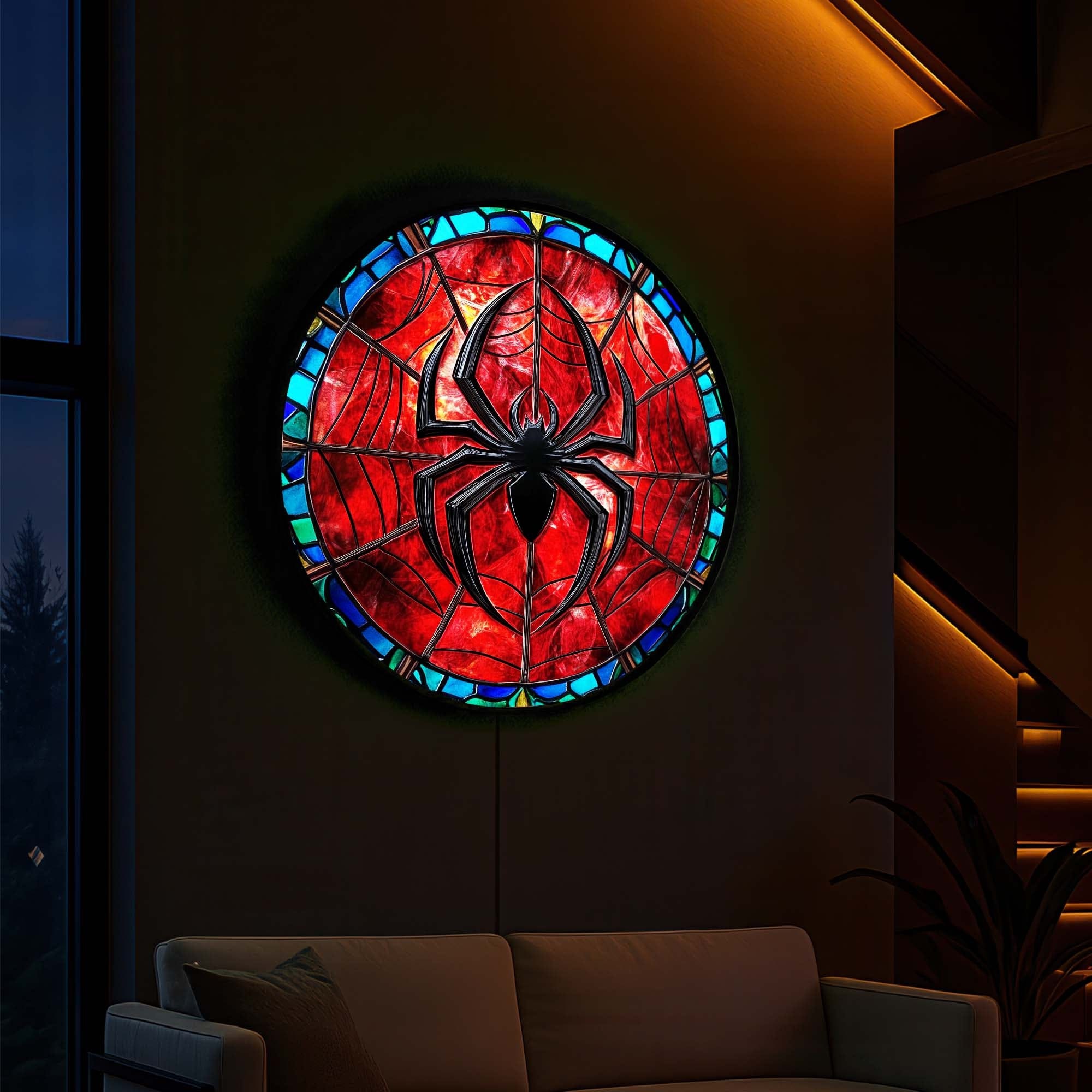Artronauts Glass Print Spider - Backlit Tempered Glass Wall Art