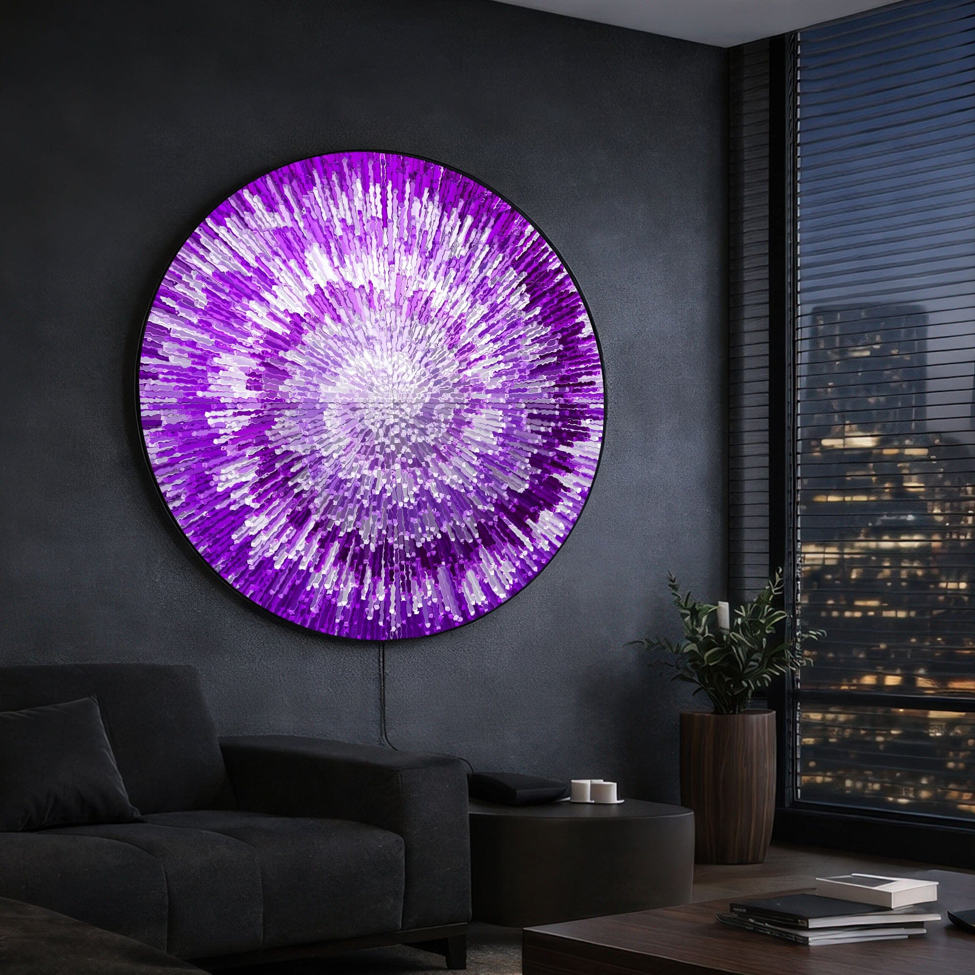 Artronauts Glass Print NOVA PURPLE - Lumi™ LED Glass Wall Art
