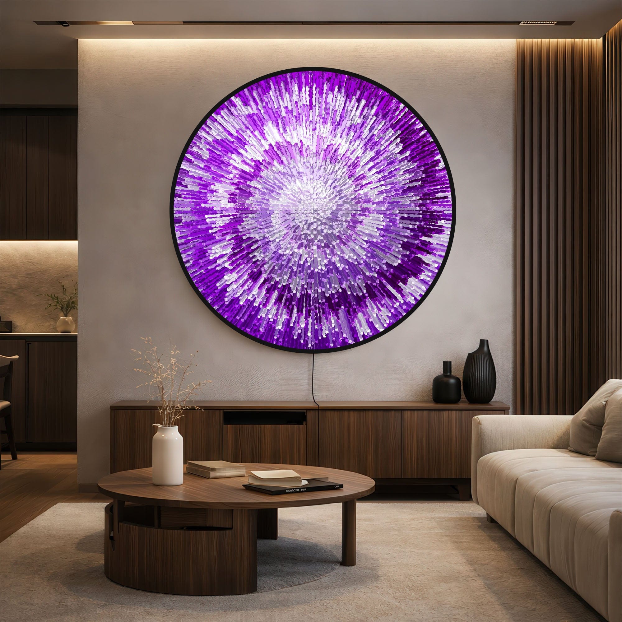 Artronauts Glass Print NOVA PURPLE - Lumi™ LED Glass Wall Art