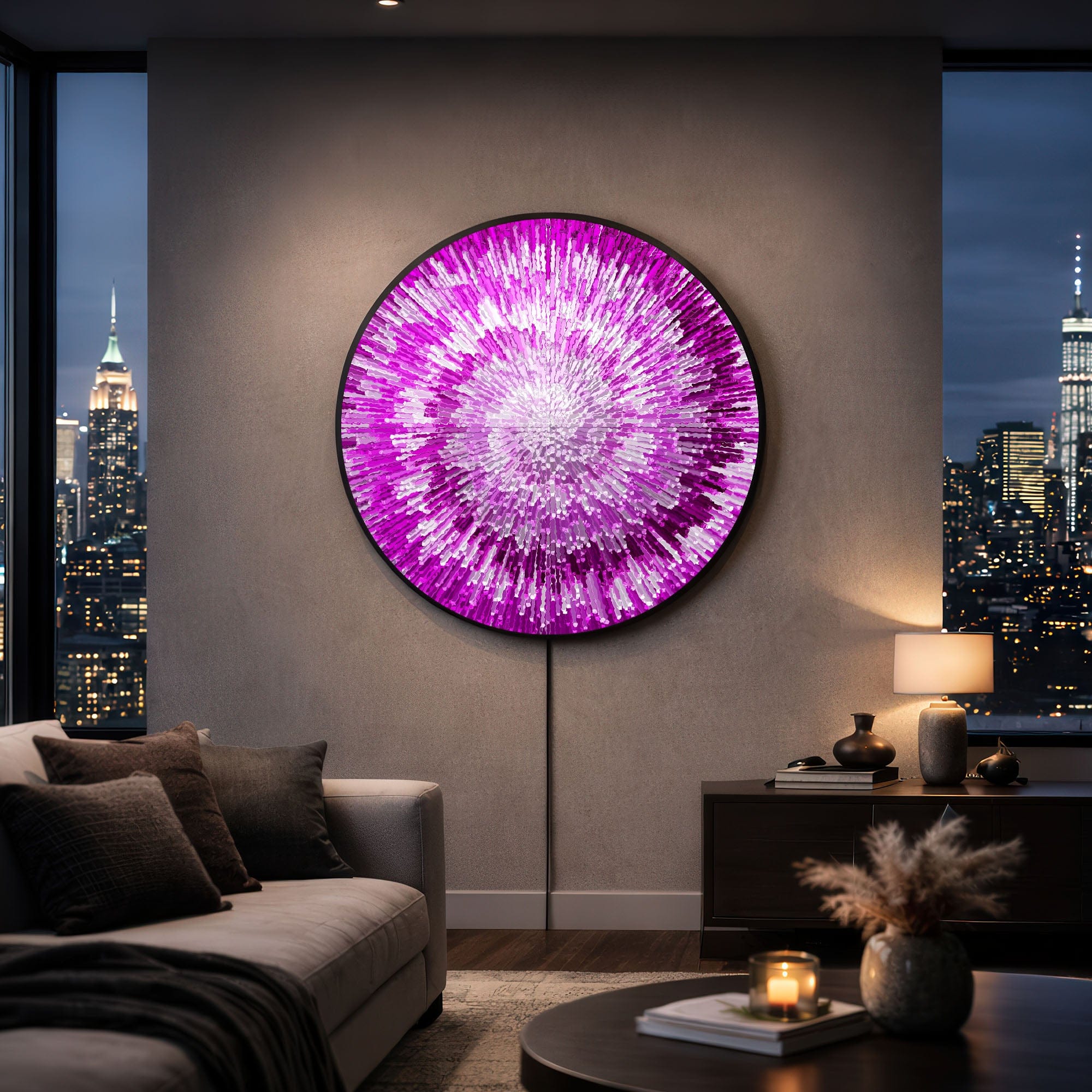 Artronauts Glass Print NOVA PINK - Lumi™ LED Glass Wall Art