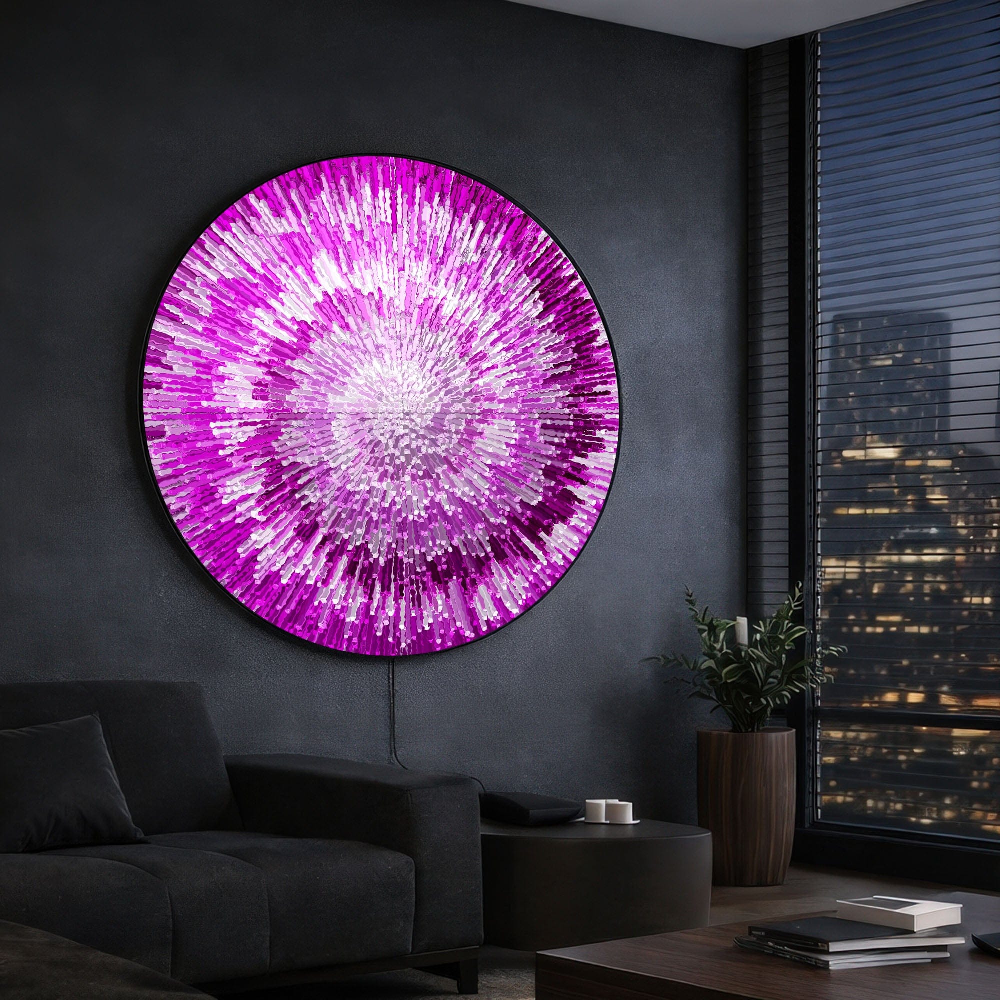 Artronauts Glass Print NOVA PINK - Lumi™ LED Glass Wall Art