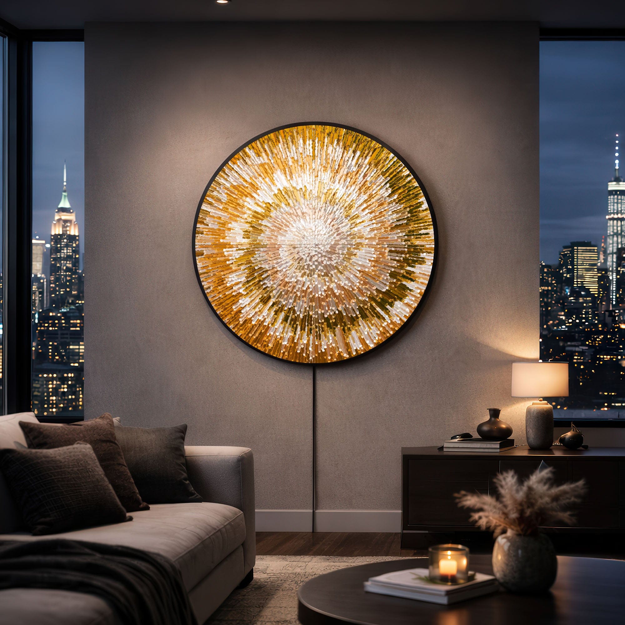 Artronauts Glass Print NOVA ORANGE - Lumi™ LED Glass Wall Art
