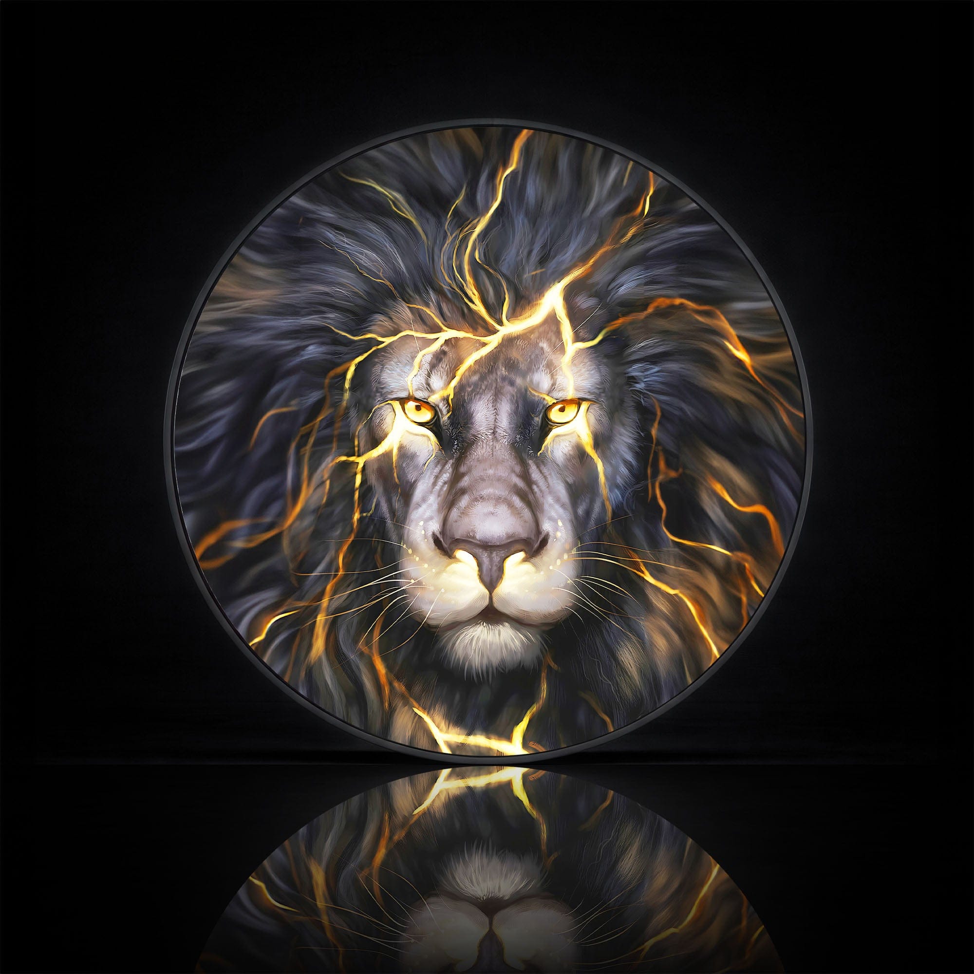 Artronauts Glass Print ZEUS LION - Lumi™ LED Glass Wall Art