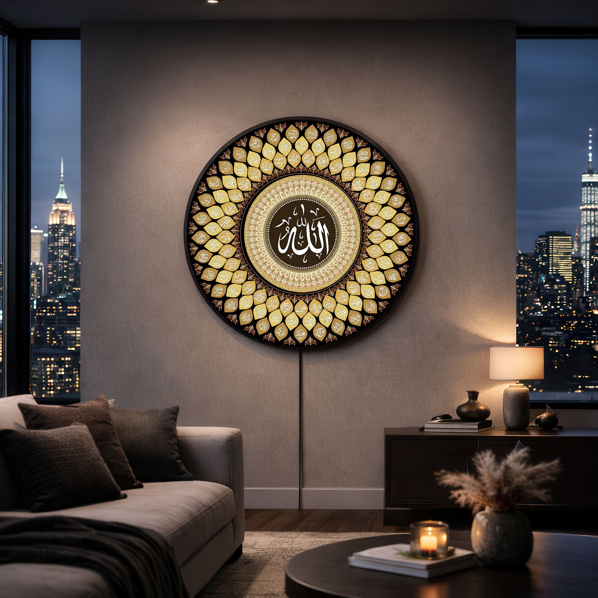 Artronauts Glass Print ASMA-UL HUSNA - Lumi™ LED Glass Wall Art