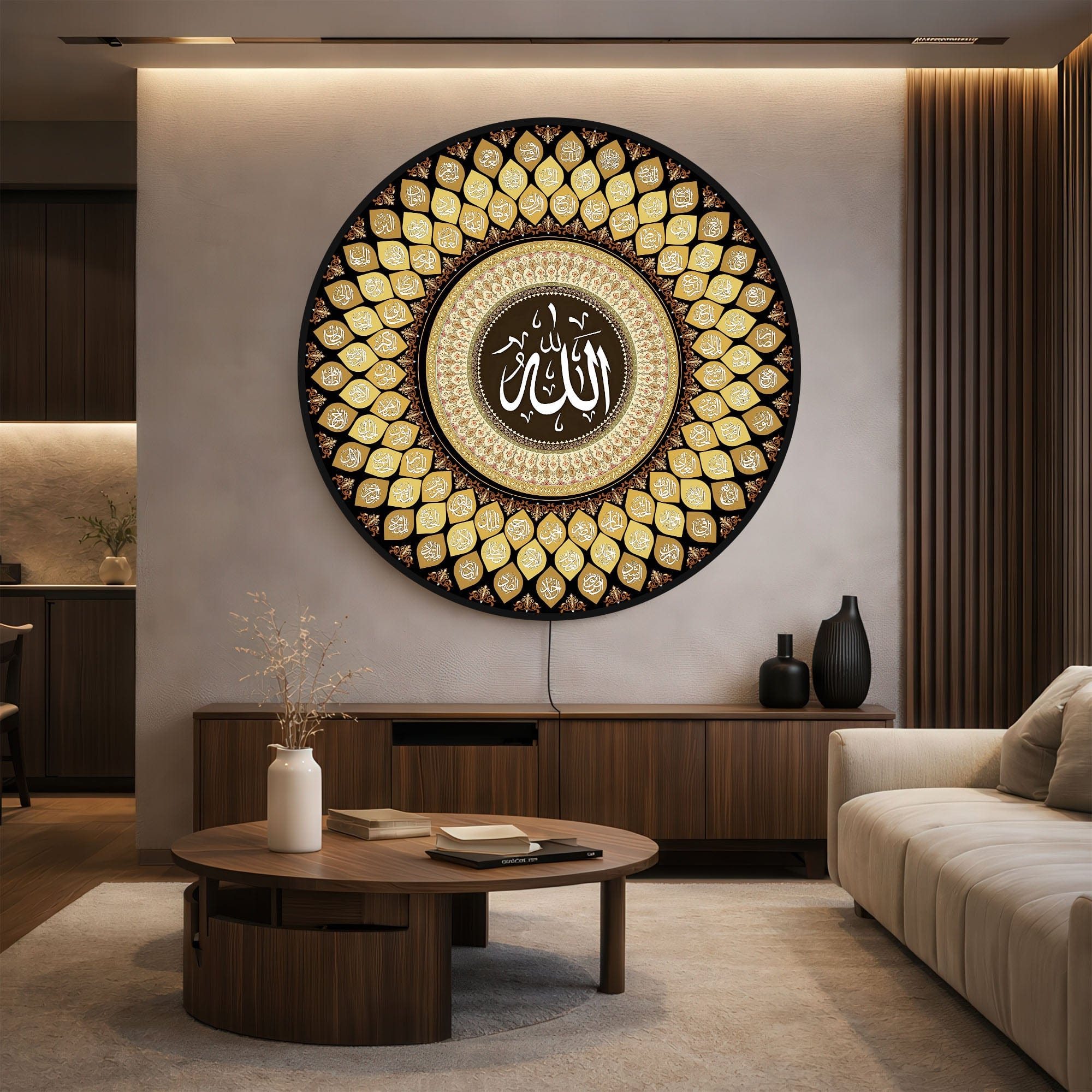 Artronauts Glass Print ASMA-UL HUSNA - Lumi™ LED Glass Wall Art