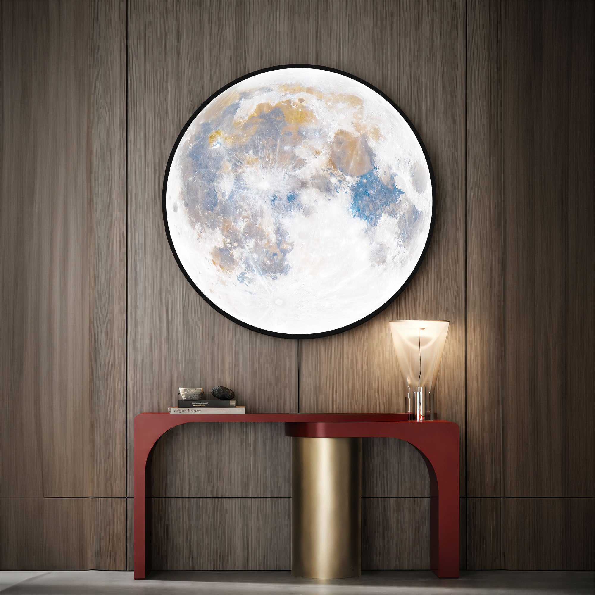 Artronauts Glass Print THE MOON - Lumi™ LED Glass Wall Art