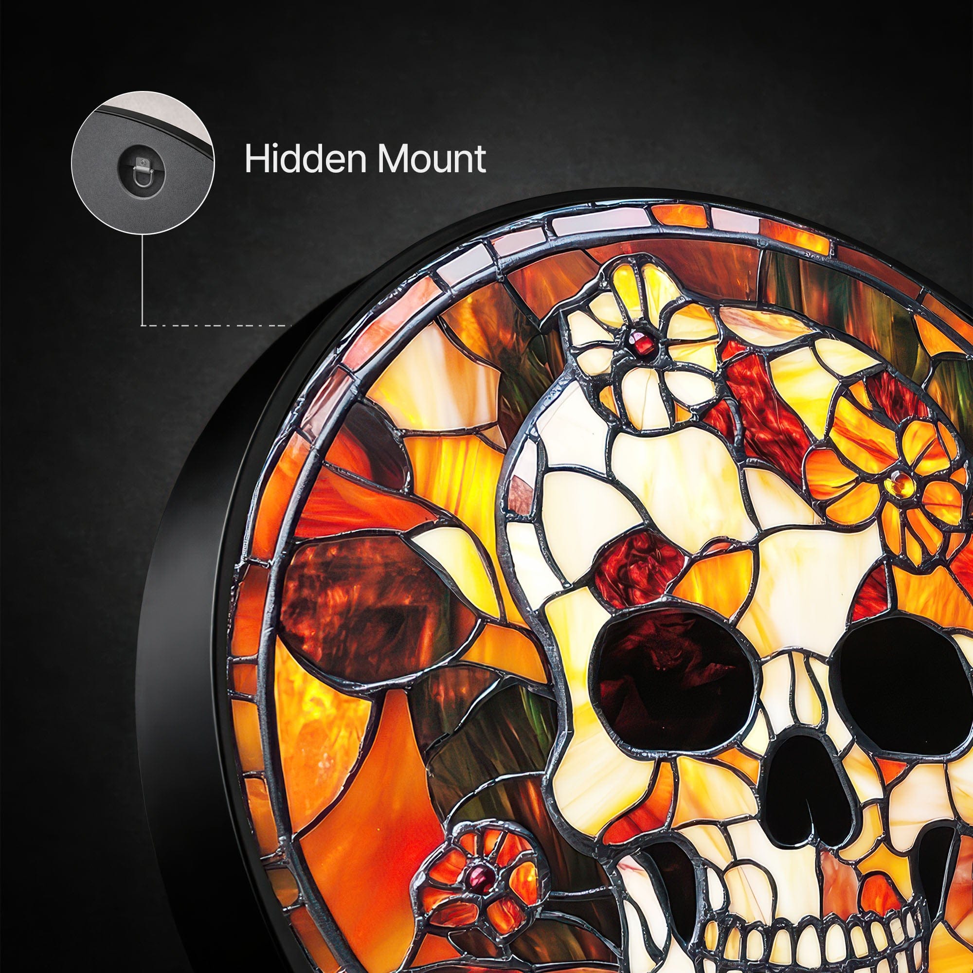 Artronauts Glass Print SKULL - Lumi™ LED Glass Wall Art