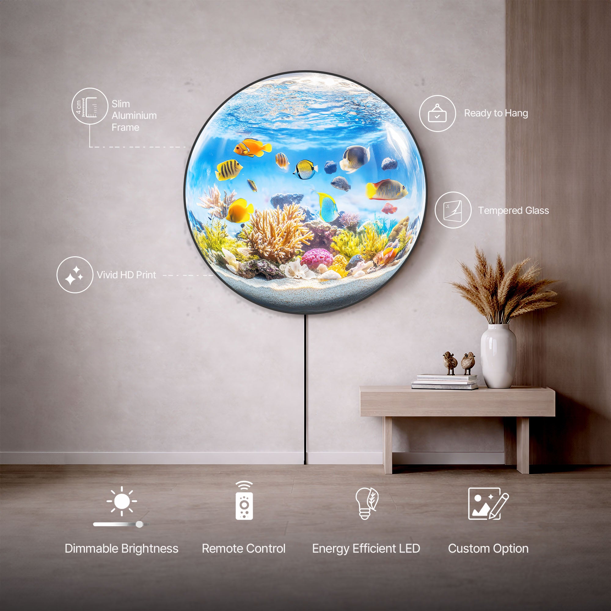 AQUARIUM - Lumi™ LED Glass Wall Art