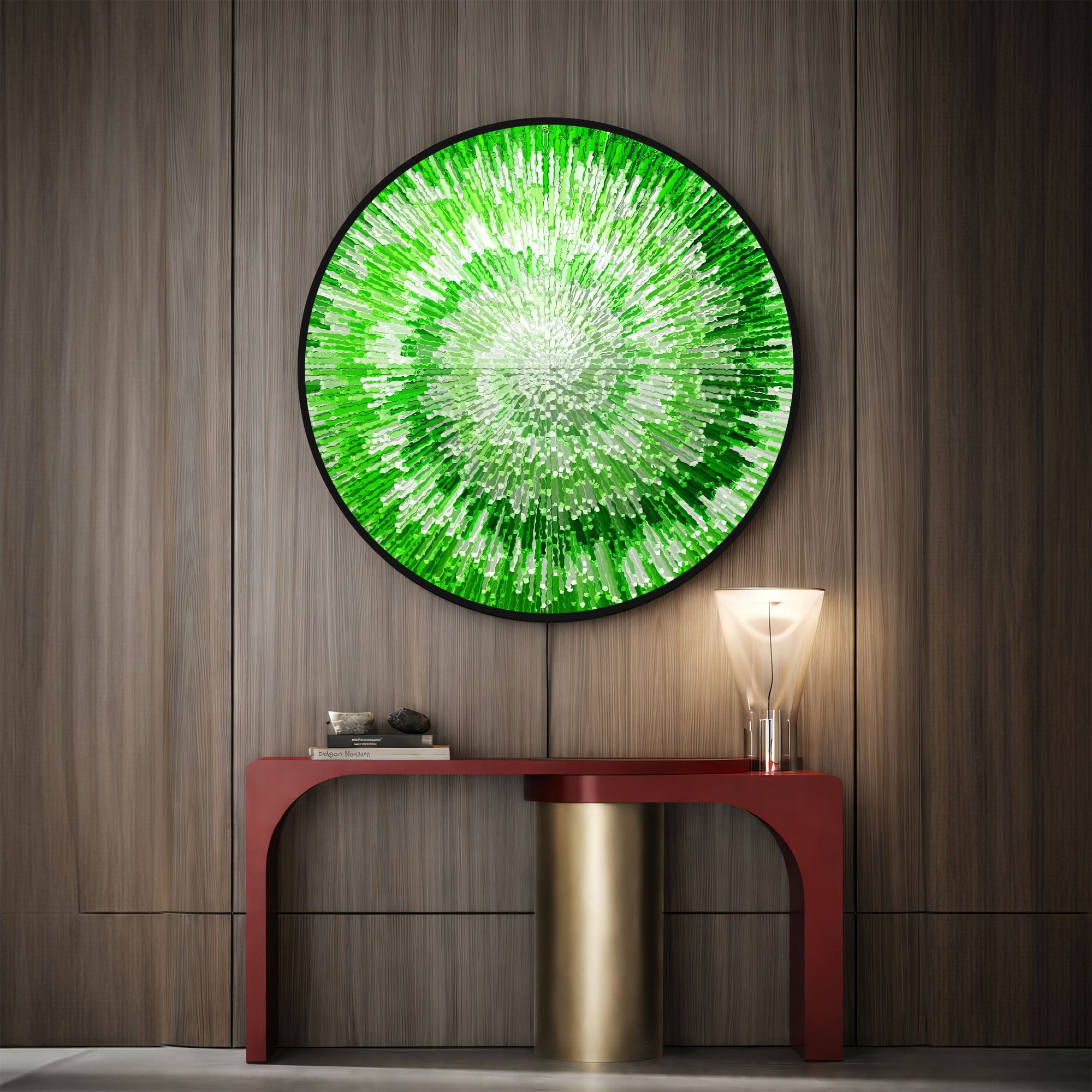 Artronauts Glass Print NOVA GREEN - Lumi™ LED Glass Wall Art
