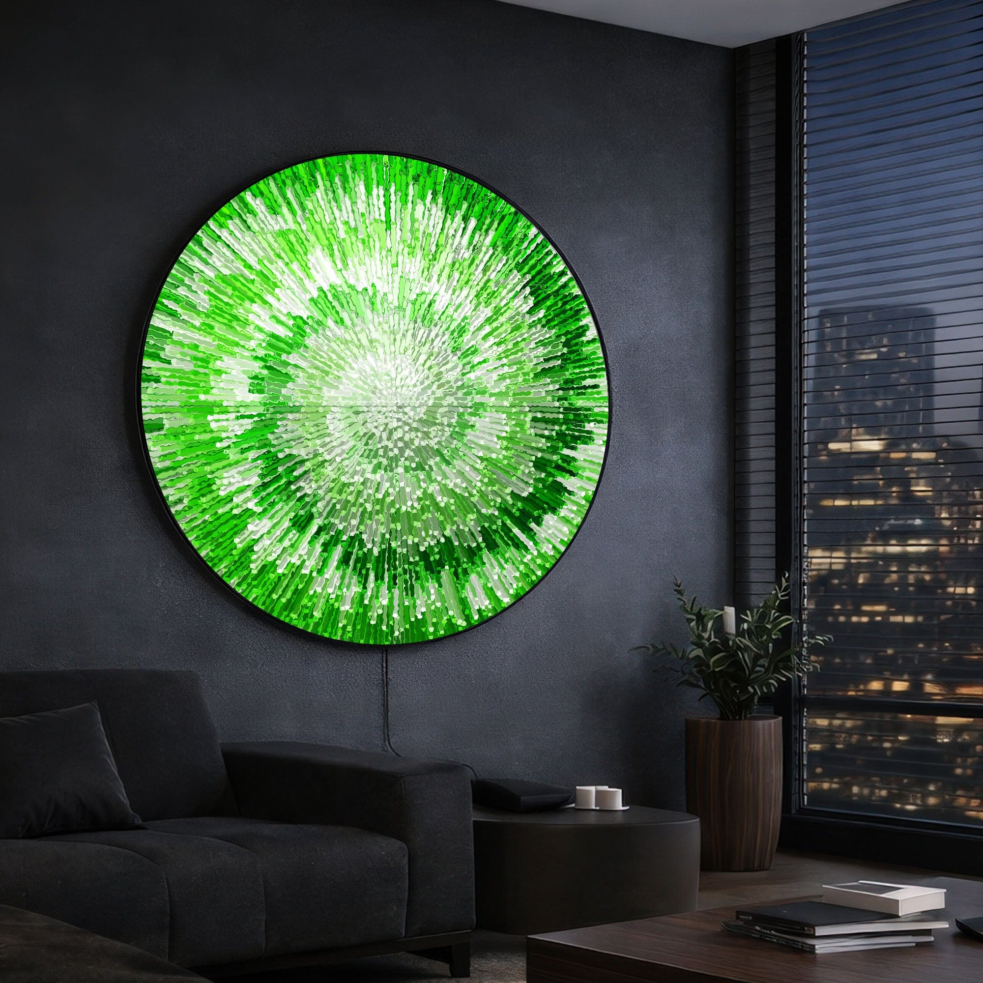 Artronauts Glass Print NOVA GREEN - Lumi™ LED Glass Wall Art