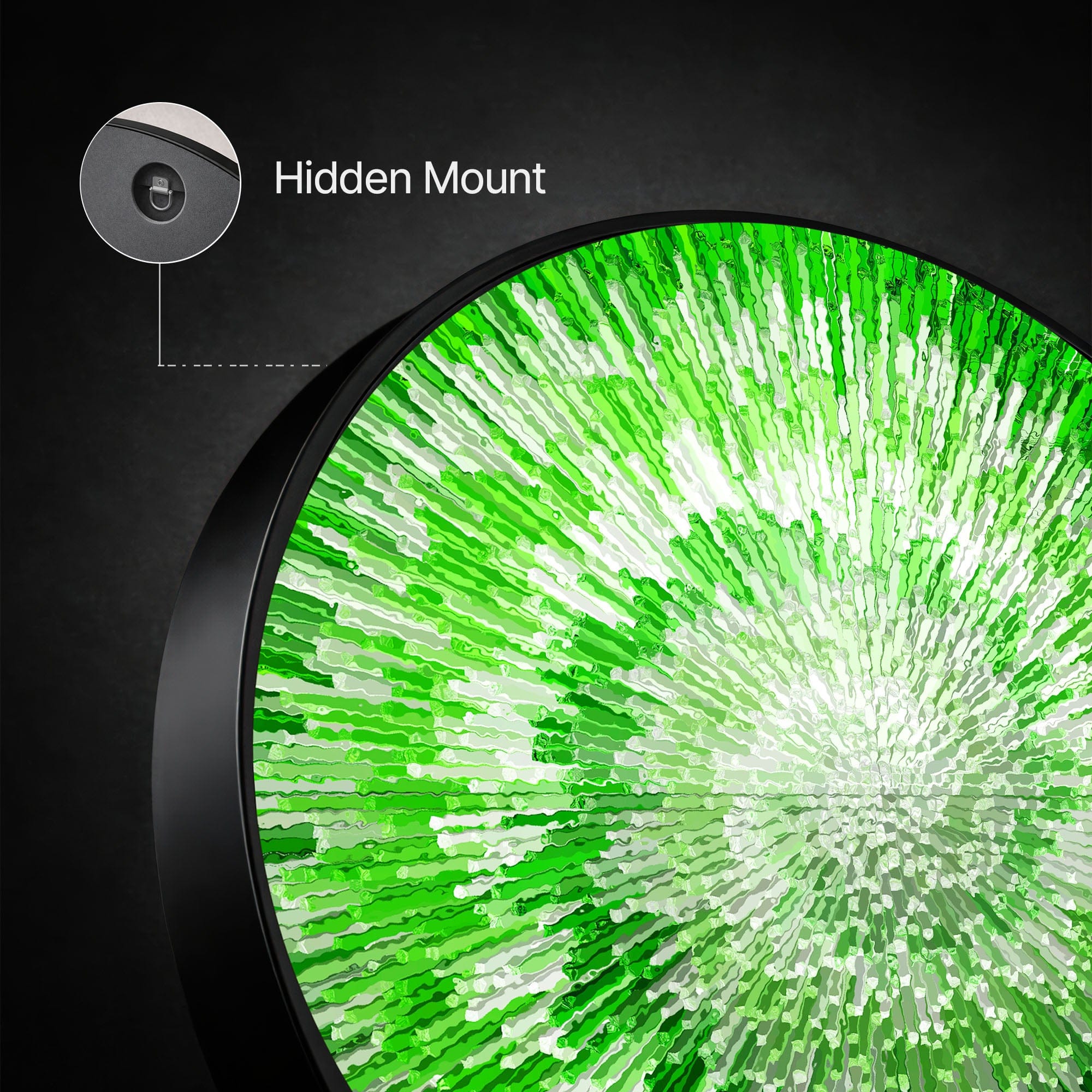Artronauts Glass Print NOVA GREEN - Lumi™ LED Glass Wall Art