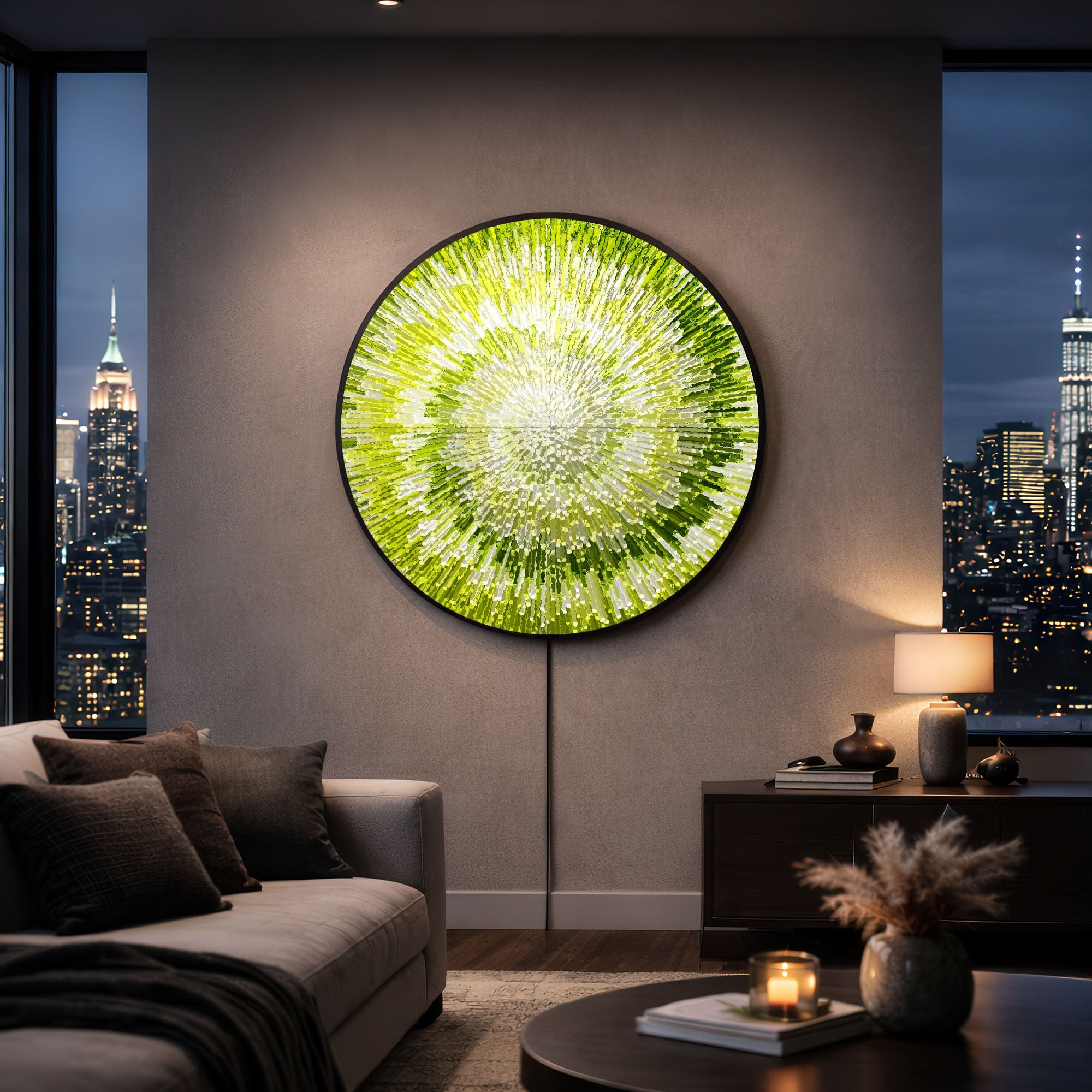 Artronauts Glass Print NOVA YELLOW - Lumi™ LED Glass Wall Art