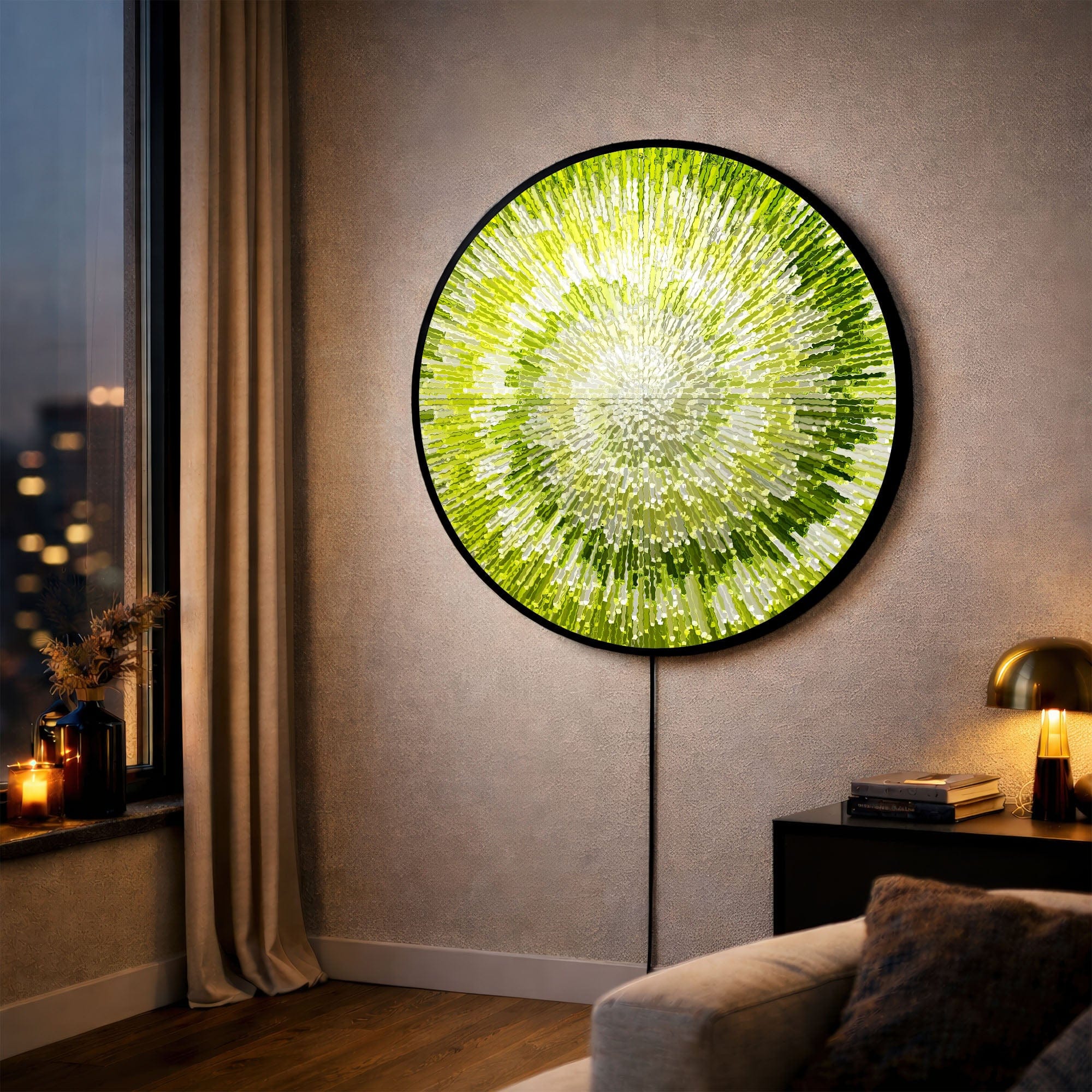 Artronauts Glass Print NOVA YELLOW - Lumi™ LED Glass Wall Art