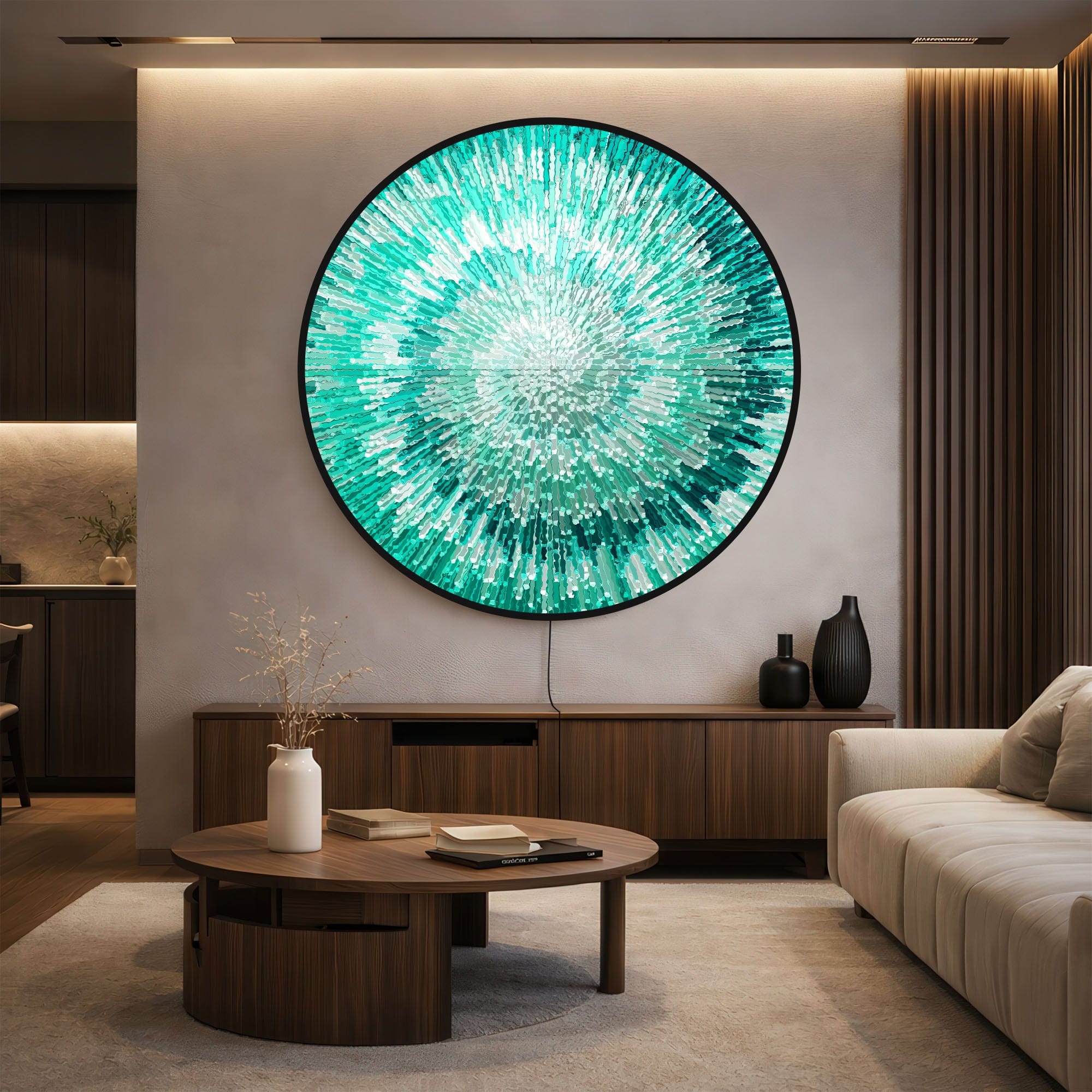 Artronauts Glass Print NOVA AQUA - Lumi™ LED Glass Wall Art