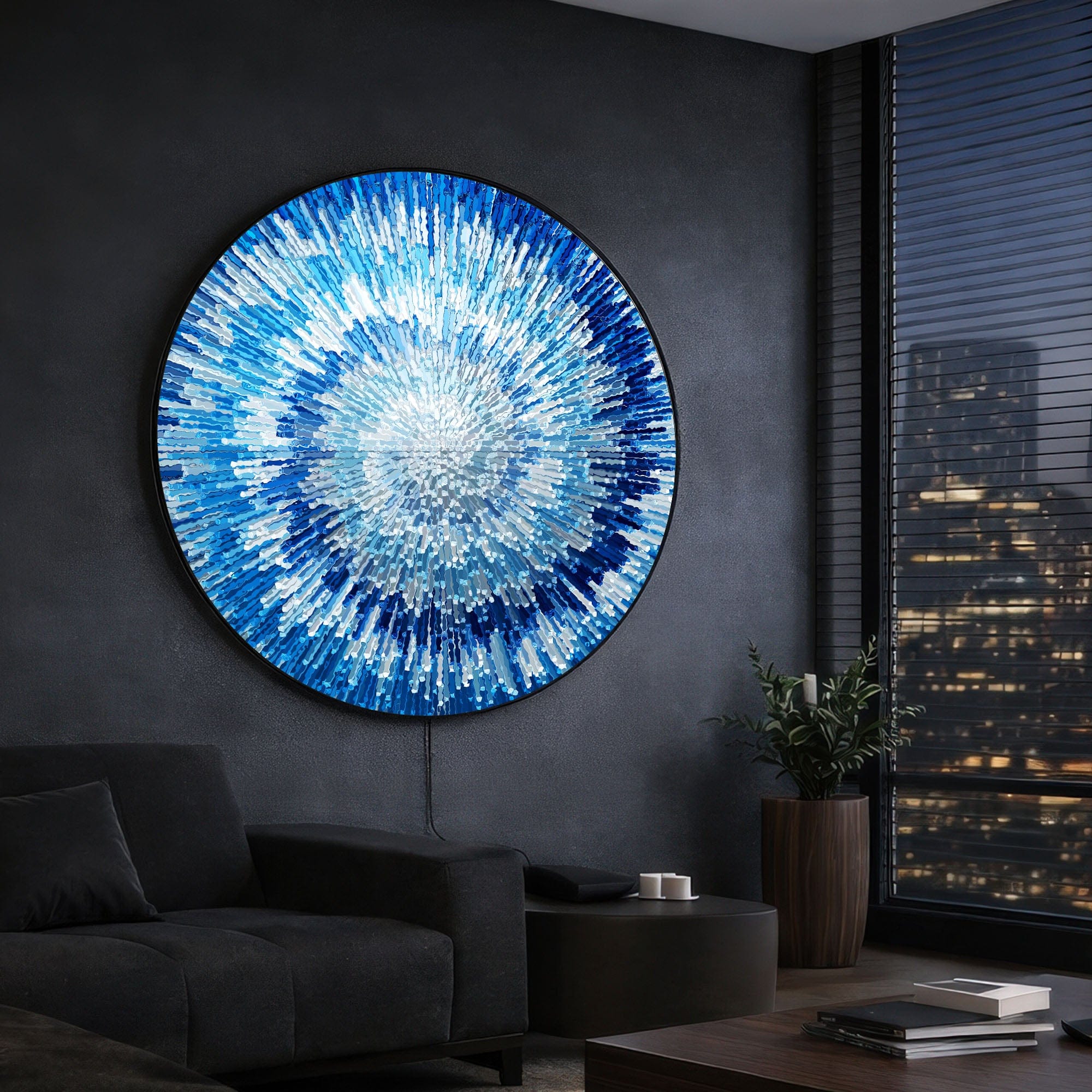 Artronauts Glass Print NOVA BLUE - Lumi™ LED Glass Wall Art