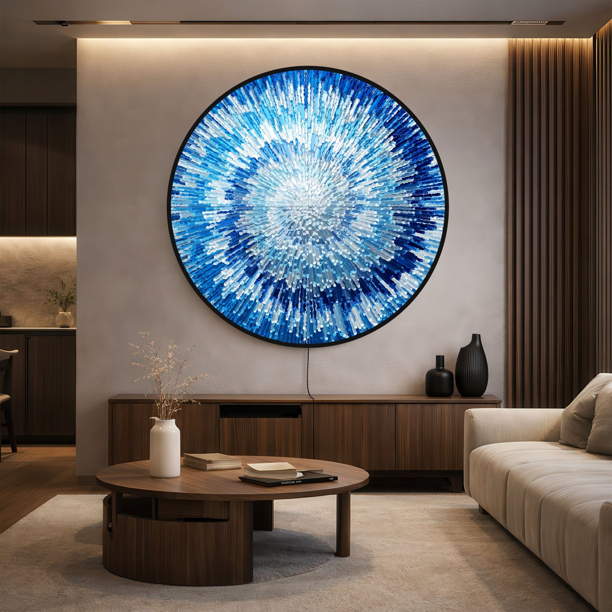 Artronauts Glass Print NOVA BLUE - Lumi™ LED Glass Wall Art