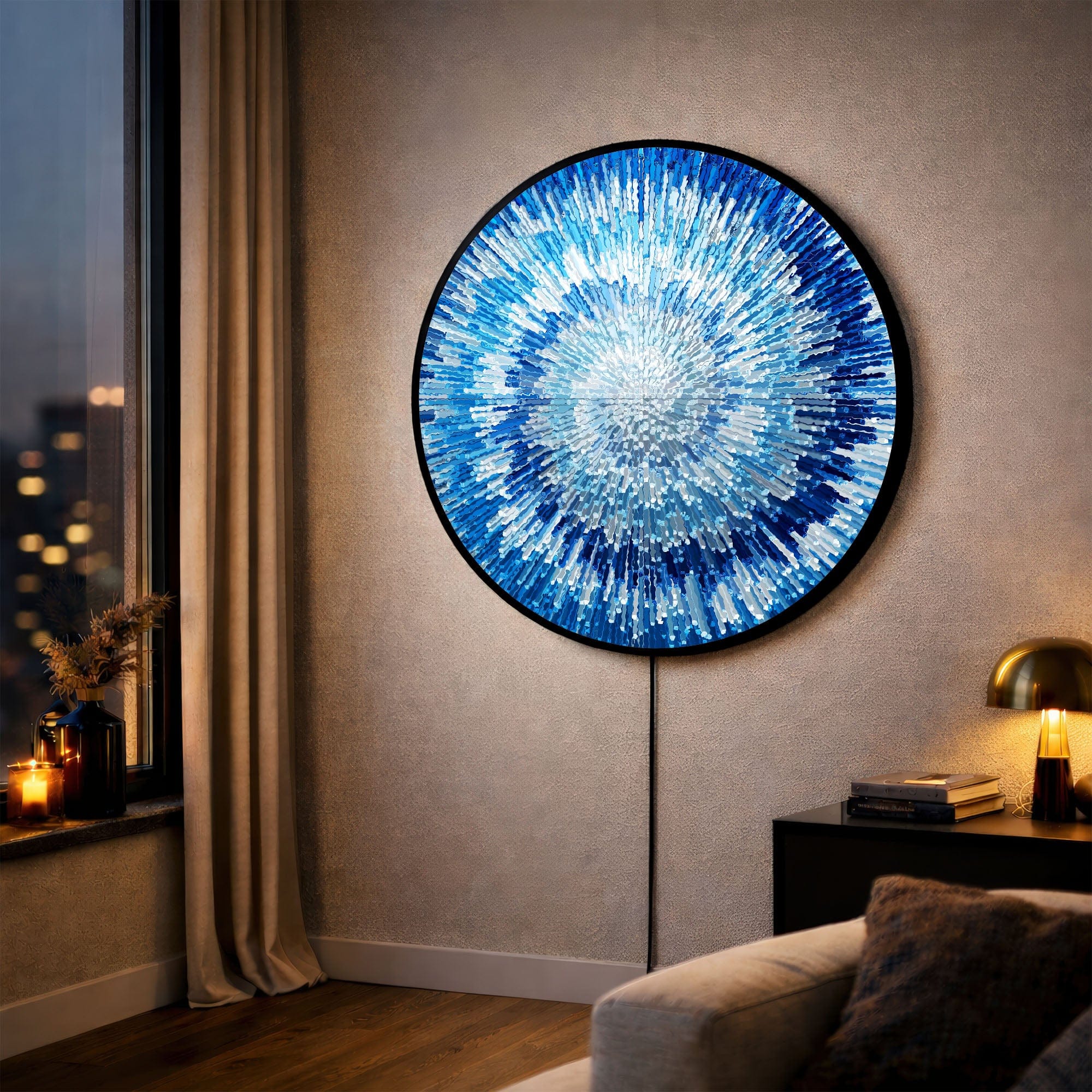 Artronauts Glass Print NOVA BLUE - Lumi™ LED Glass Wall Art