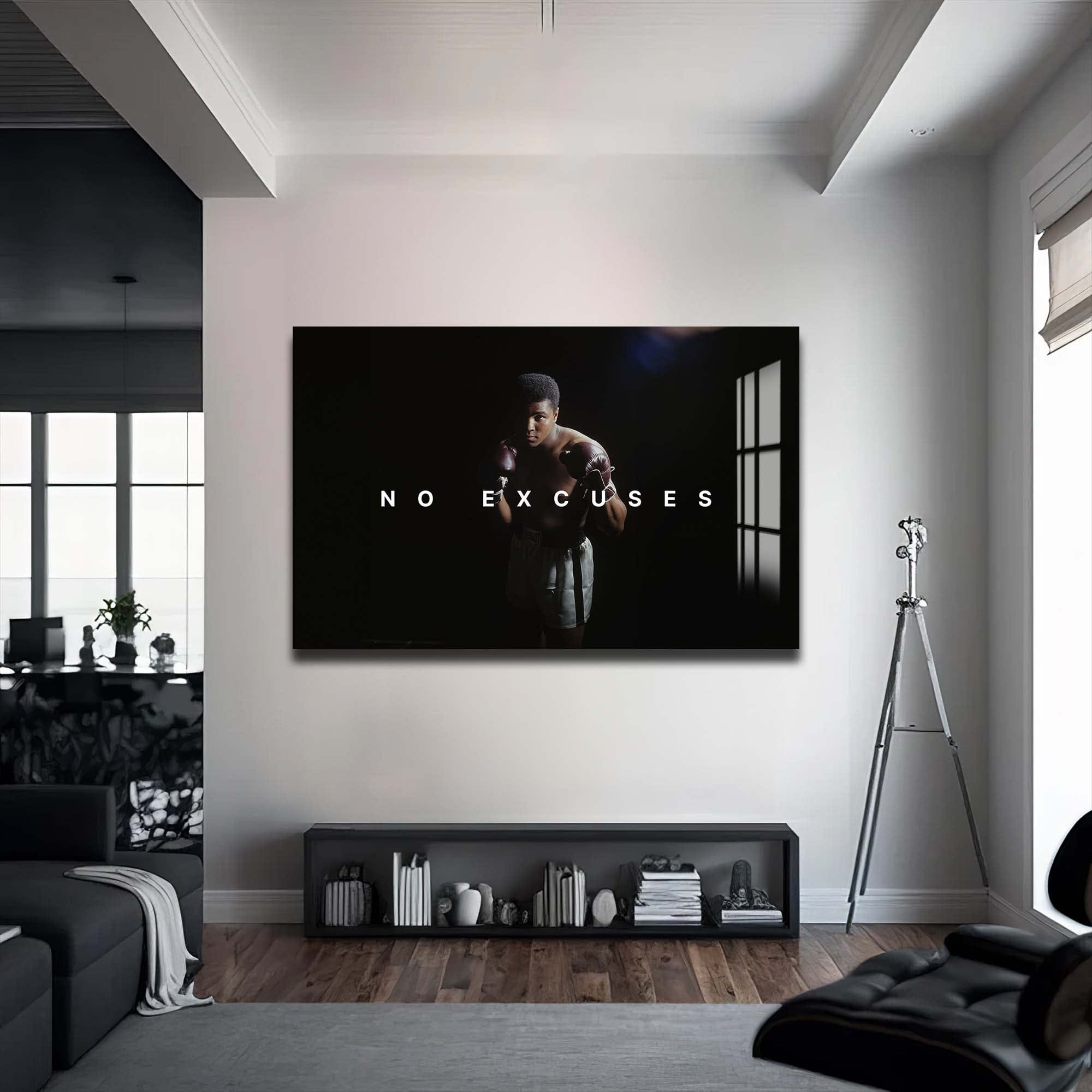 Artronauts Glass Print Muhammad Ali - No Excuse