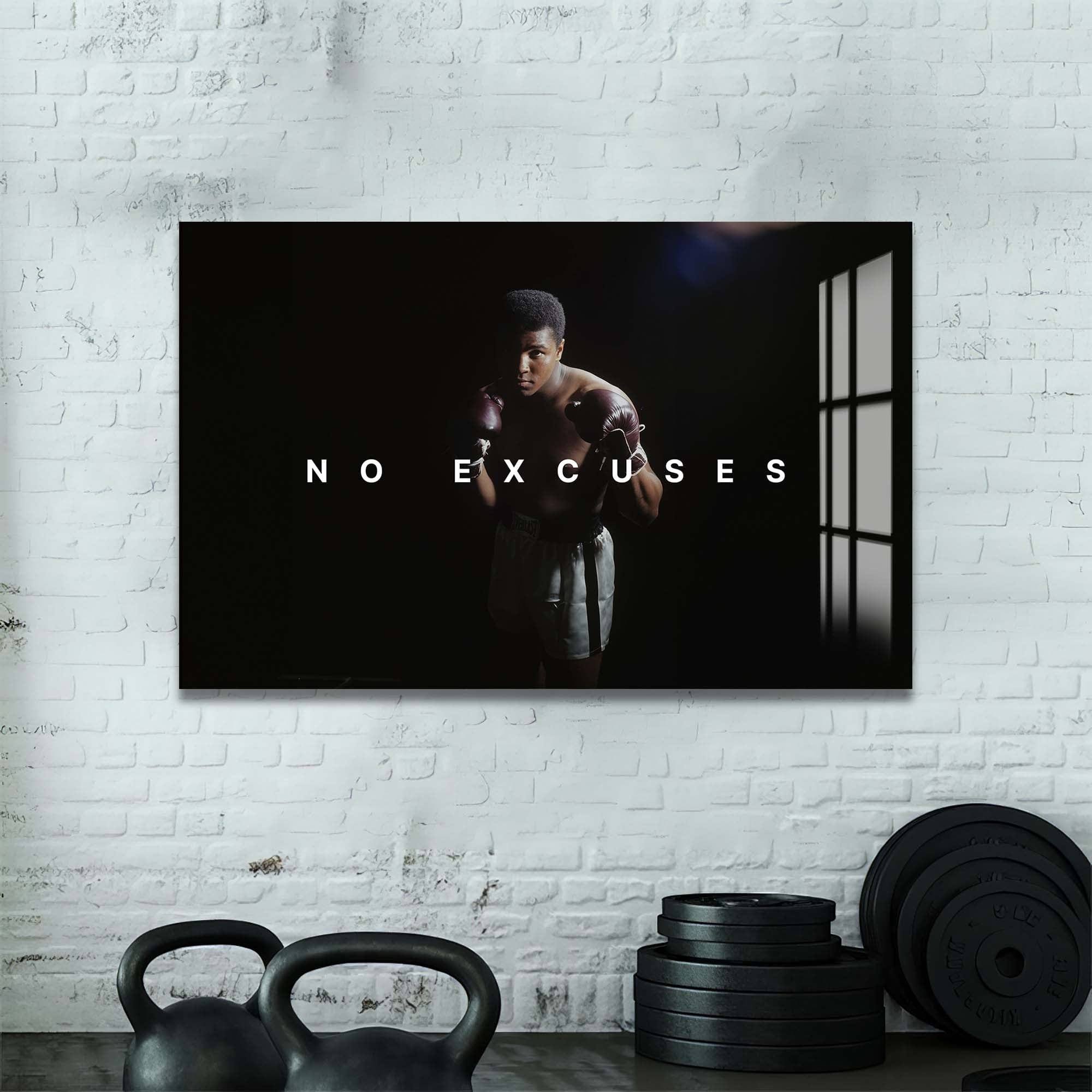 Artronauts Glass Print Muhammad Ali - No Excuse