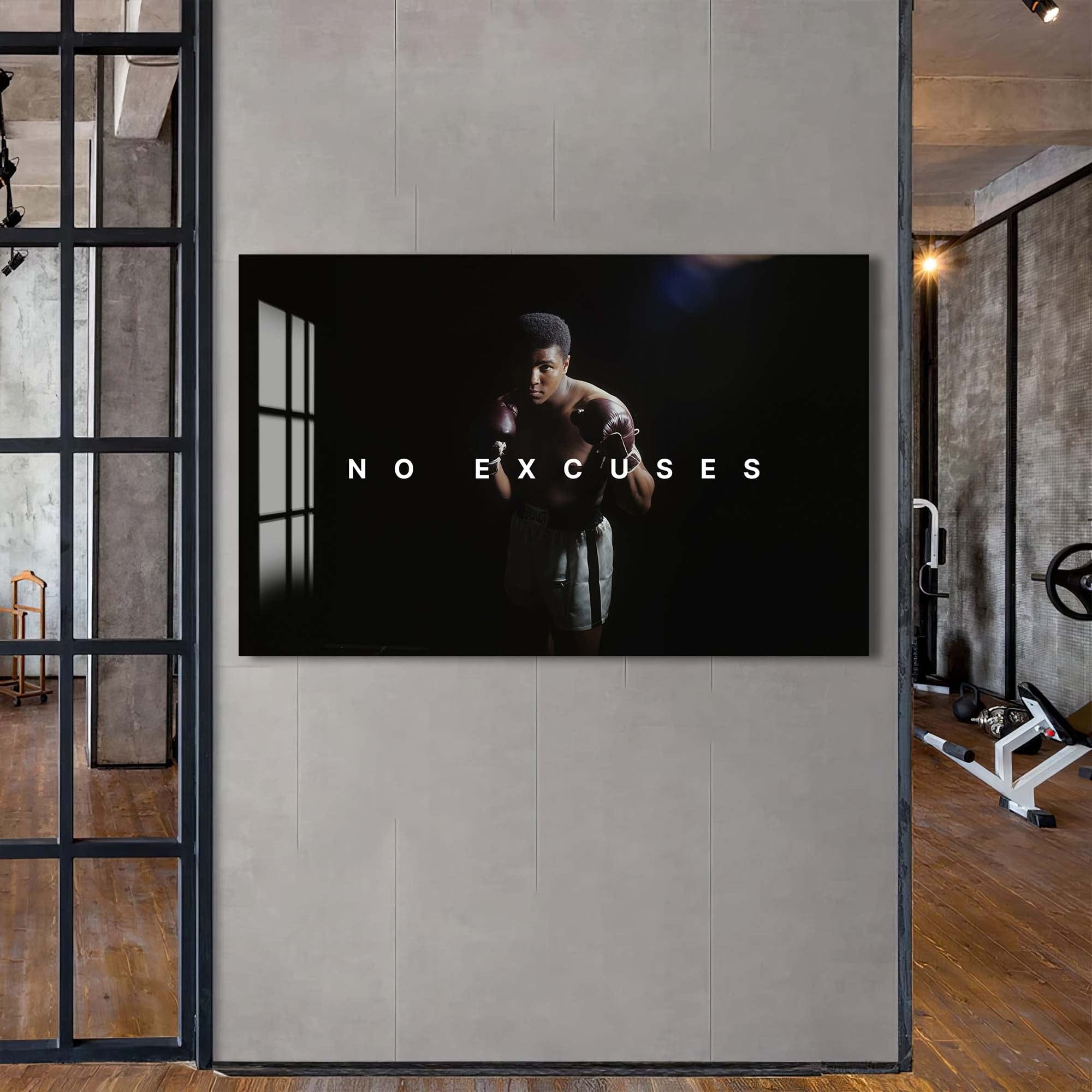 Artronauts Glass Print Muhammad Ali - No Excuse