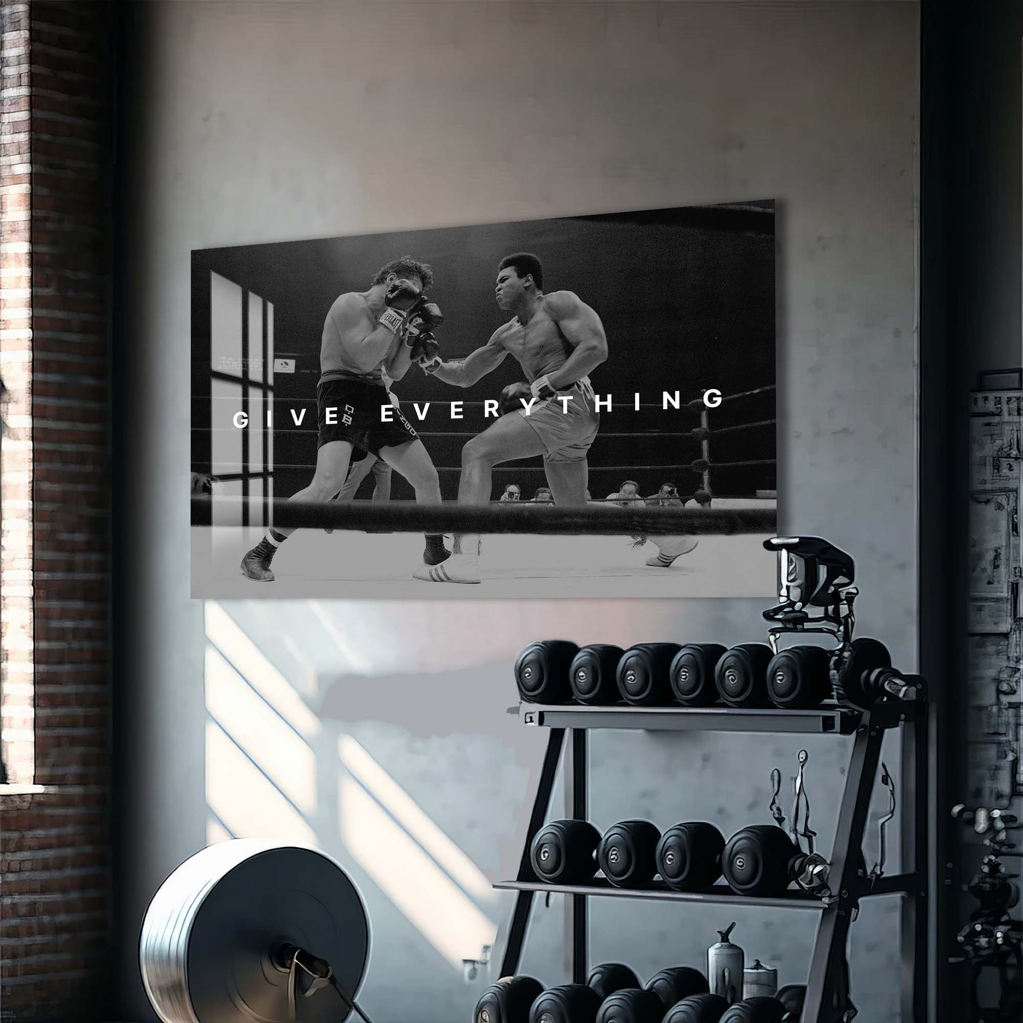 Artronauts Glass Print Muhammad Ali - Give Everything