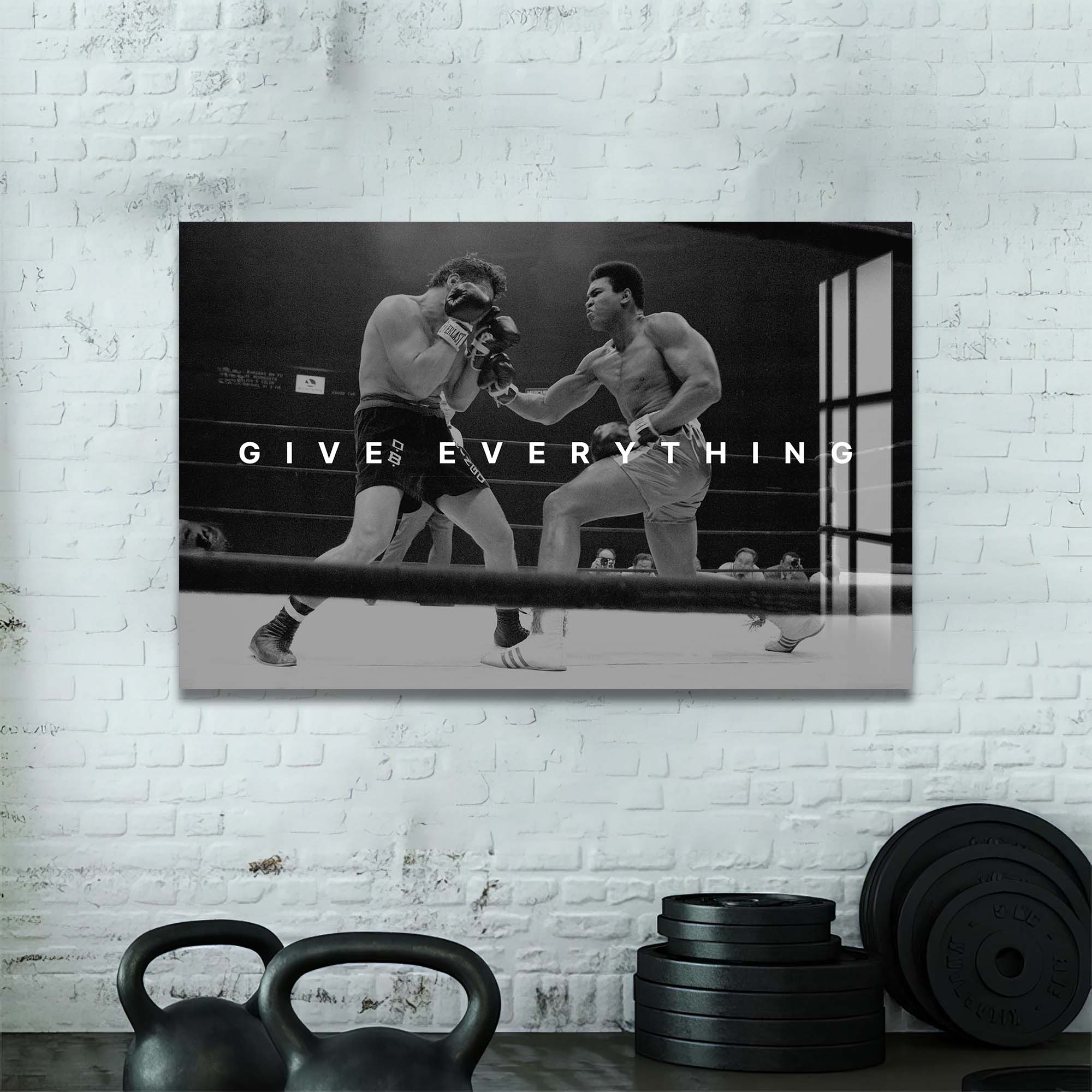 Artronauts Glass Print Muhammad Ali - Give Everything