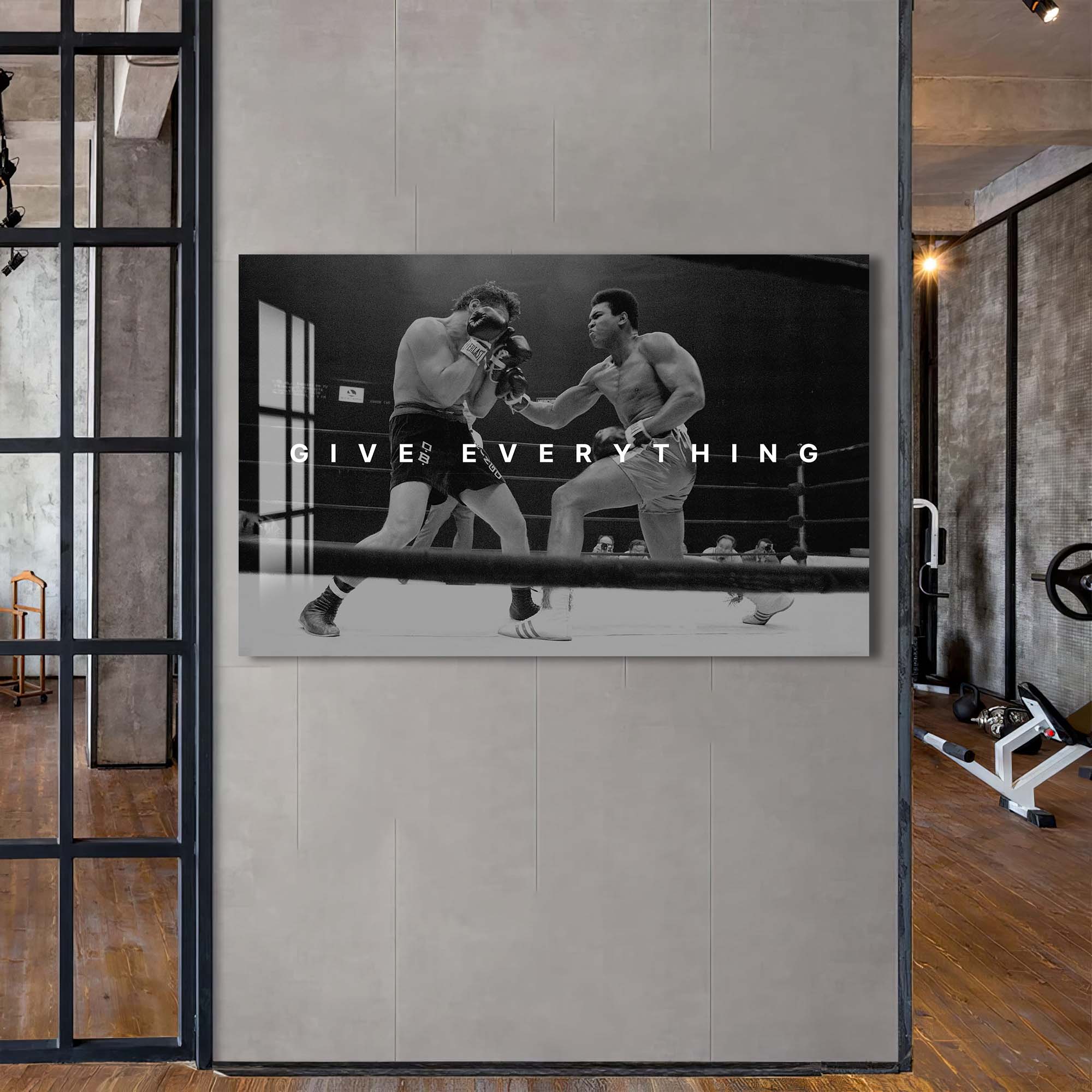 Artronauts Glass Print Muhammad Ali - Give Everything