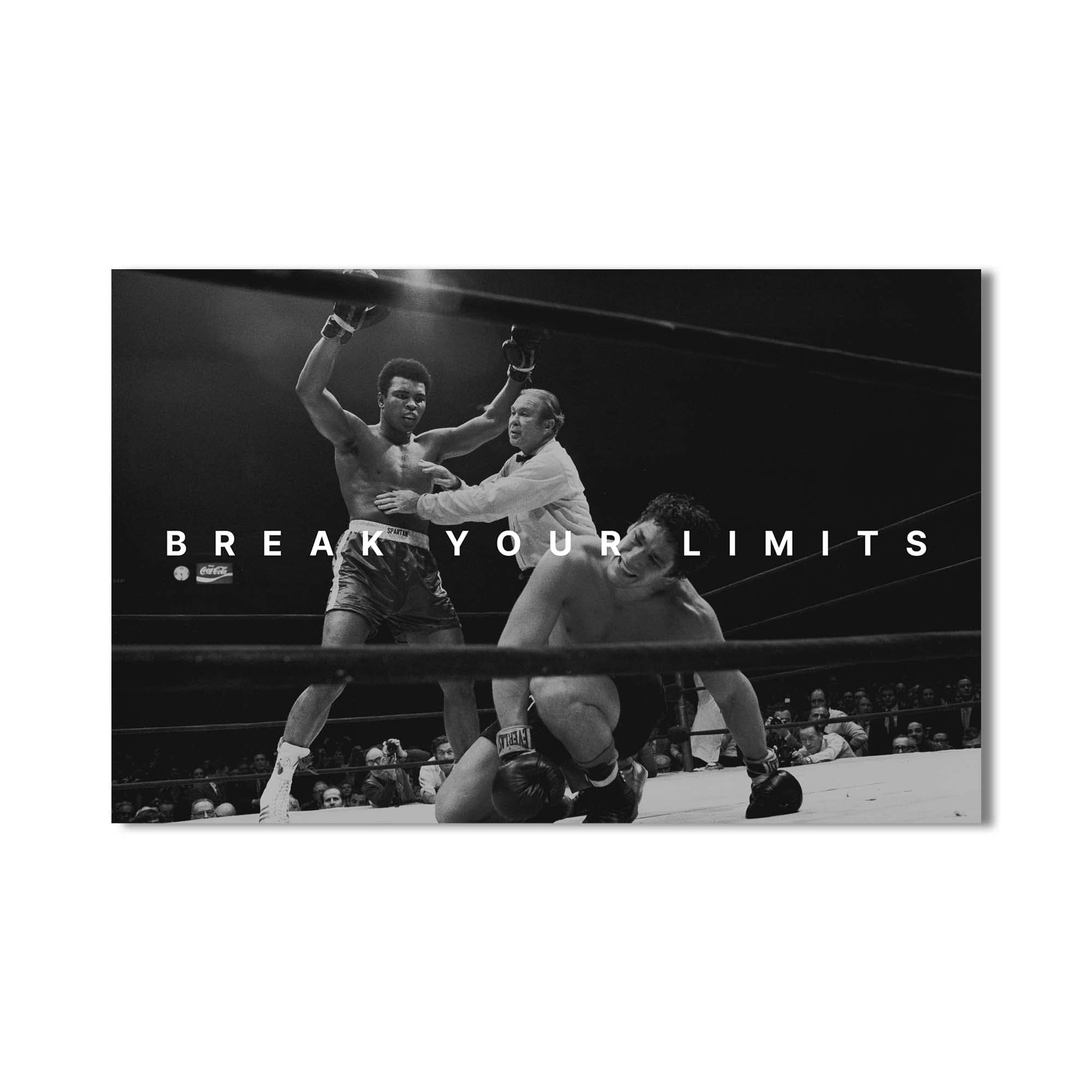 Artronauts Glass Print Muhammad Ali - Break Your Limits
