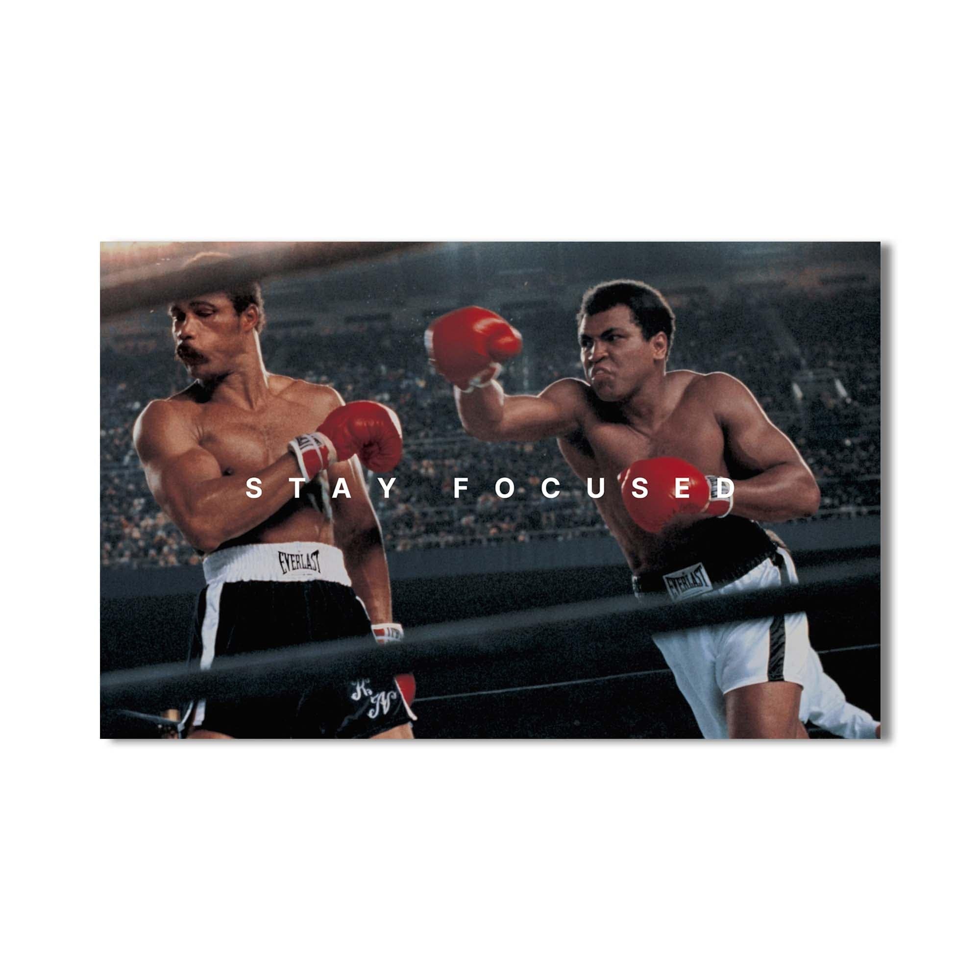 Artronauts Glass Print Muhammad Ali - Stay Focused
