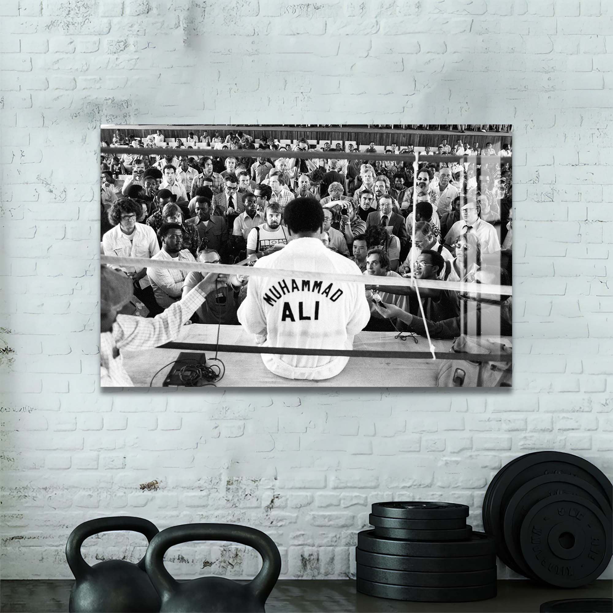 Artronauts Glass Print Muhammad Ali - Press