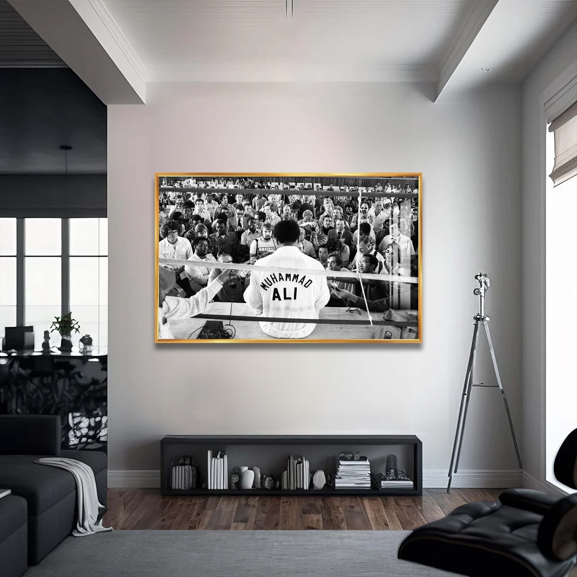Artronauts Glass Print 72x46 cm | 28.3"x18.1" / Gold Muhammad Ali - Press