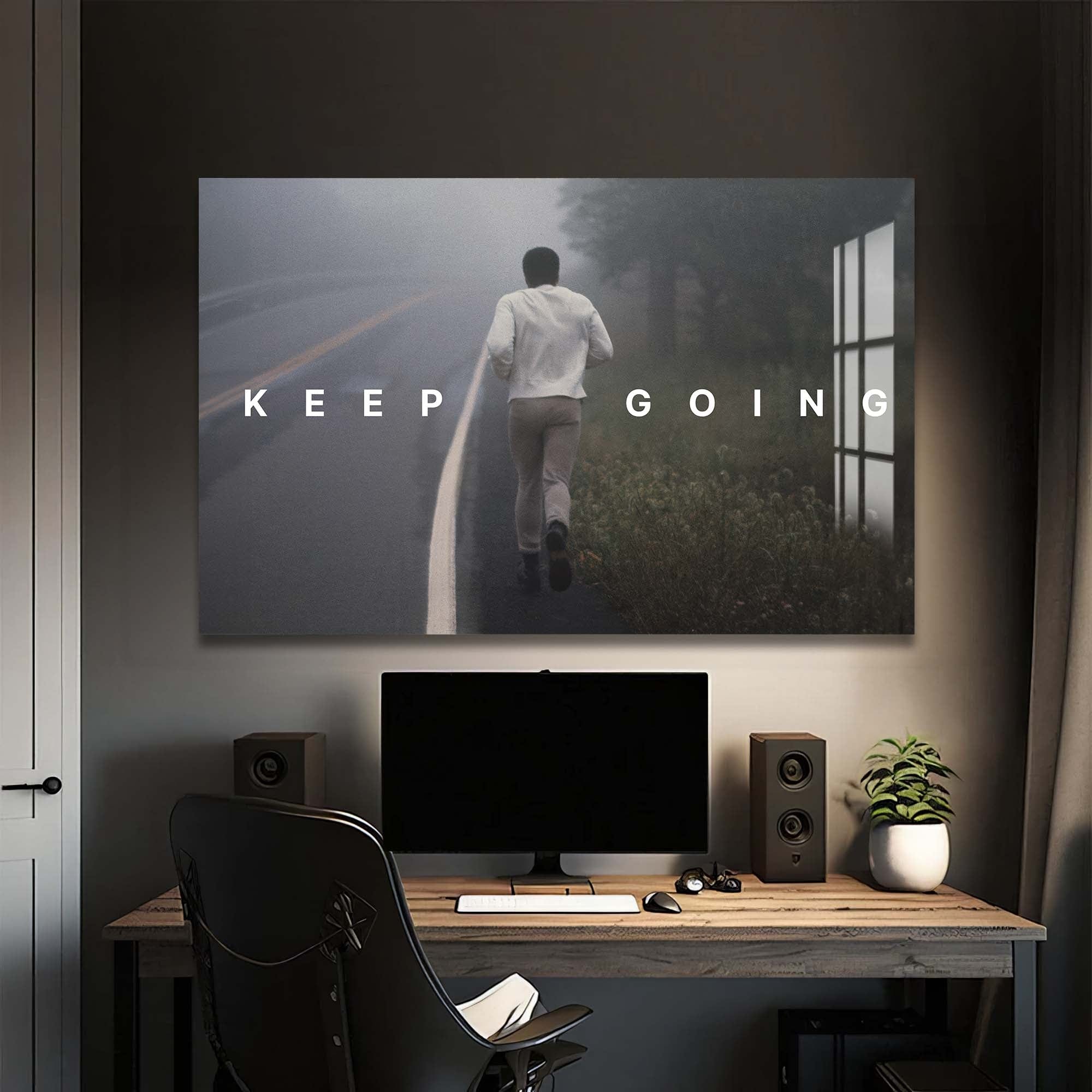 Artronauts Glass Print Muhammad Ali - Keep Going