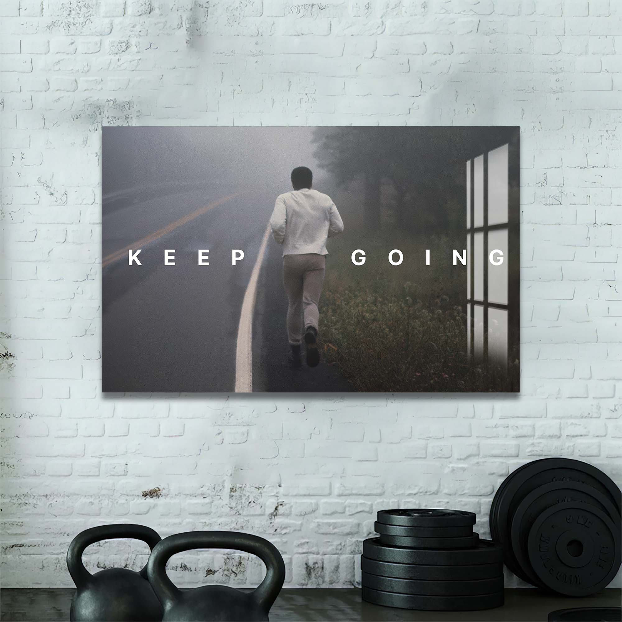 Artronauts Glass Print Muhammad Ali - Keep Going