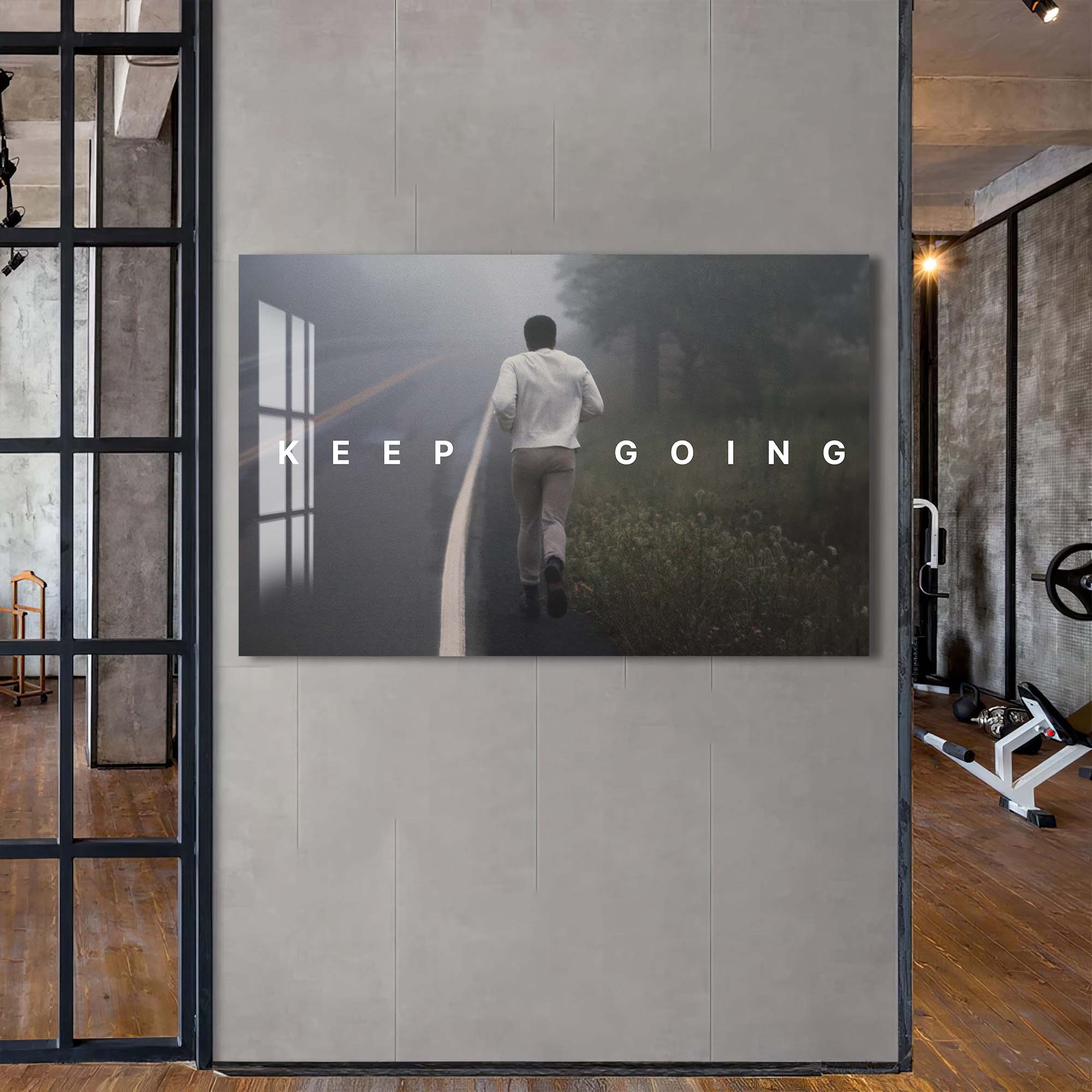 Artronauts Glass Print Muhammad Ali - Keep Going