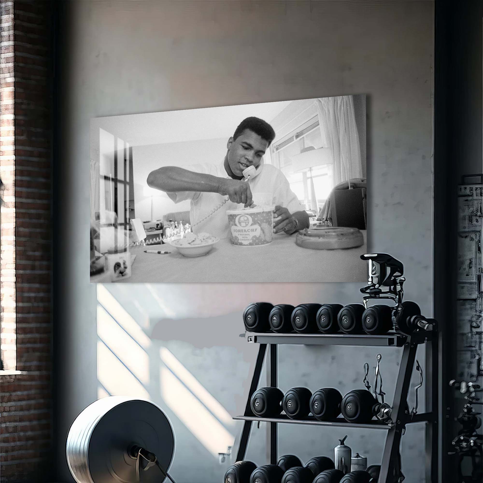 Artronauts Glass Print Muhammad Ali - Ice Cream