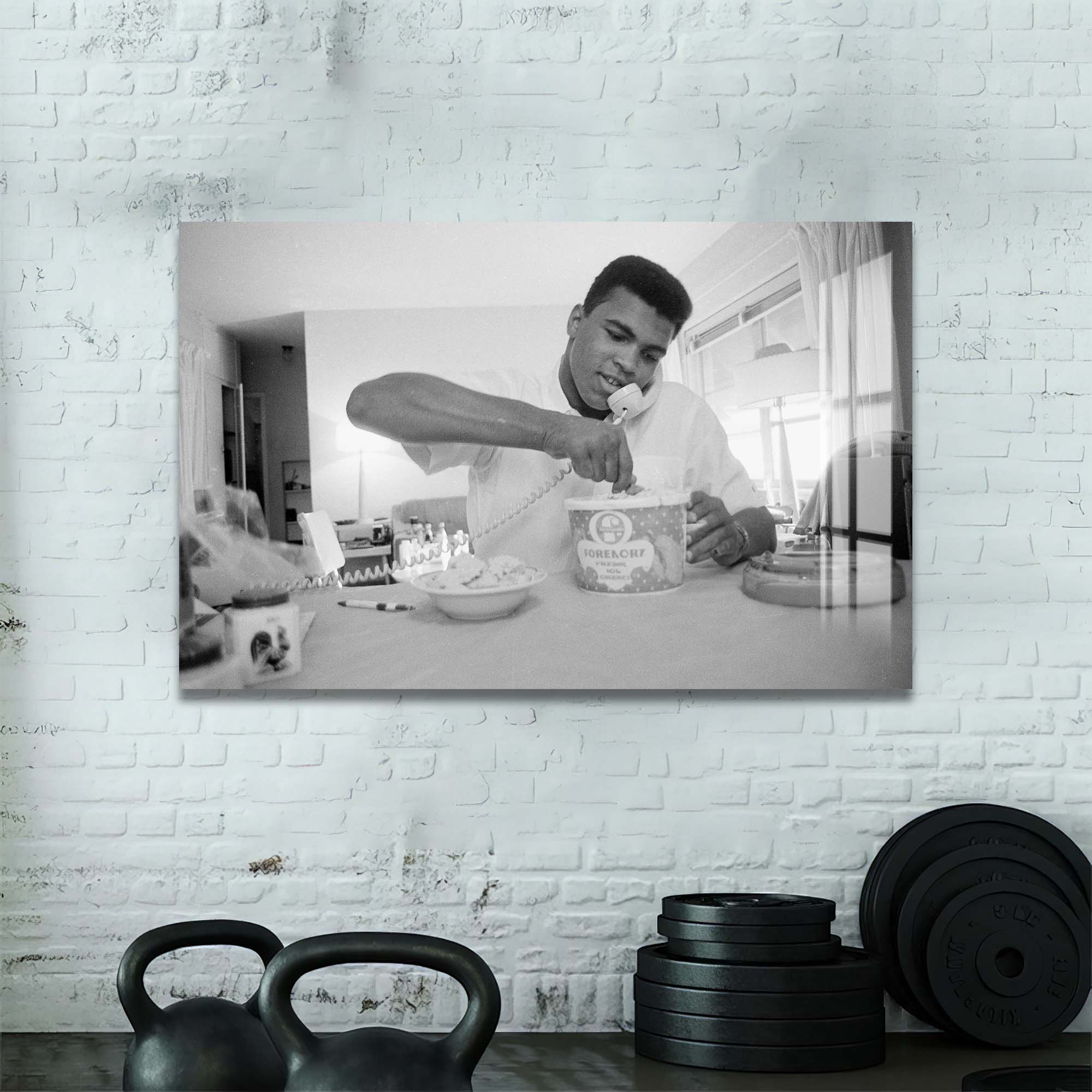 Artronauts Glass Print Muhammad Ali - Ice Cream