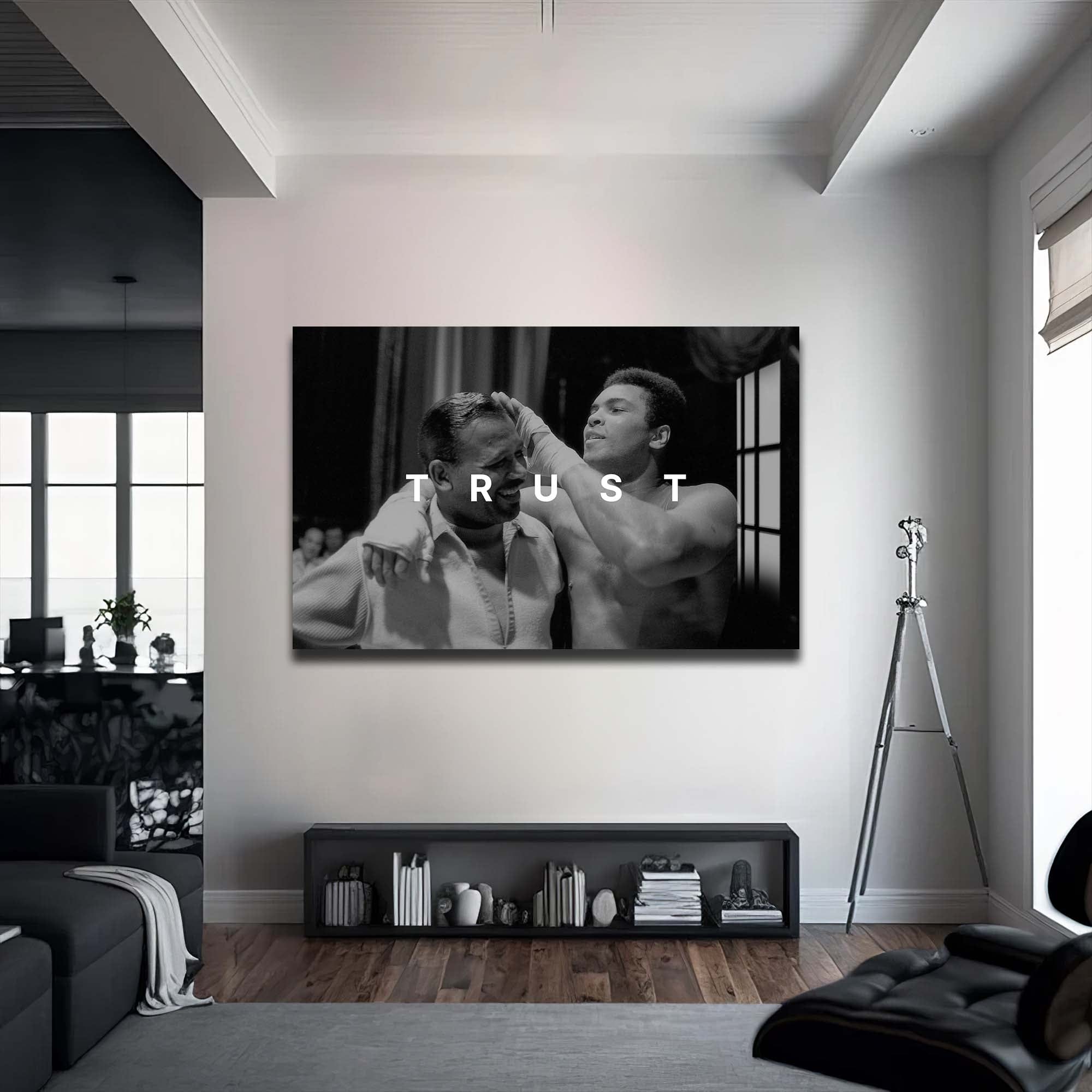 Artronauts Glass Print Muhammad Ali - Trust